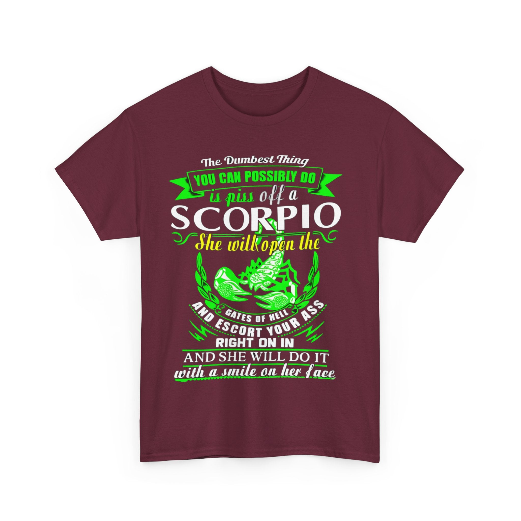 Scorpio Quote Tee, Unisex Heavy Cotton T-Shirt for Astrology Lovers, Birthday Gift, Zodiac Apparel, Unique Graphic Tee