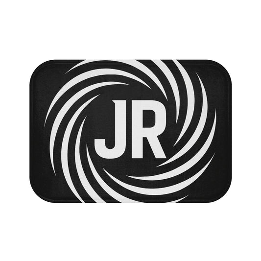 Stylish Monogram Bath Mat with Swirl Design, Personalized Bathroom Decor, Cozy Bath Accessory, Gift for Home, Modern Shower Rug