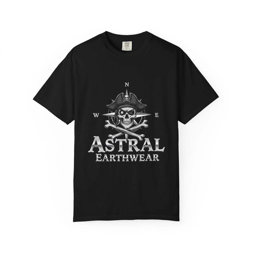 Astral Pirate Garment-Dyed T-shirt | Casual Crew Neck Tee, Pirate Apparel, Graphic Tee, Unisex T-shirt, Gift for Adventurers