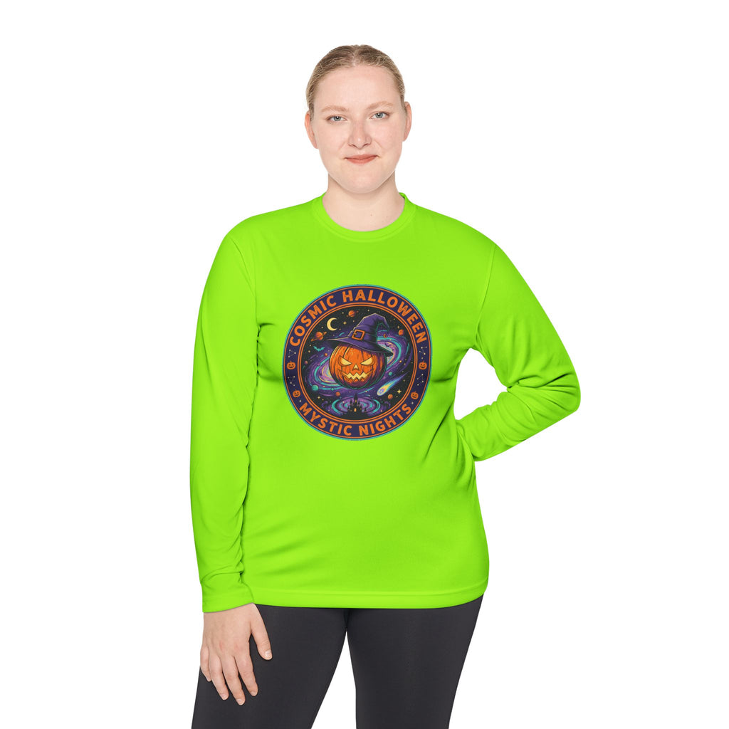 Cosmic Halloween Unisex Long Sleeve Tee, Halloween Shirt, Fall Fashion, Festival Outfit, Spooky Events, Seasonal Apparel, Gift Idea