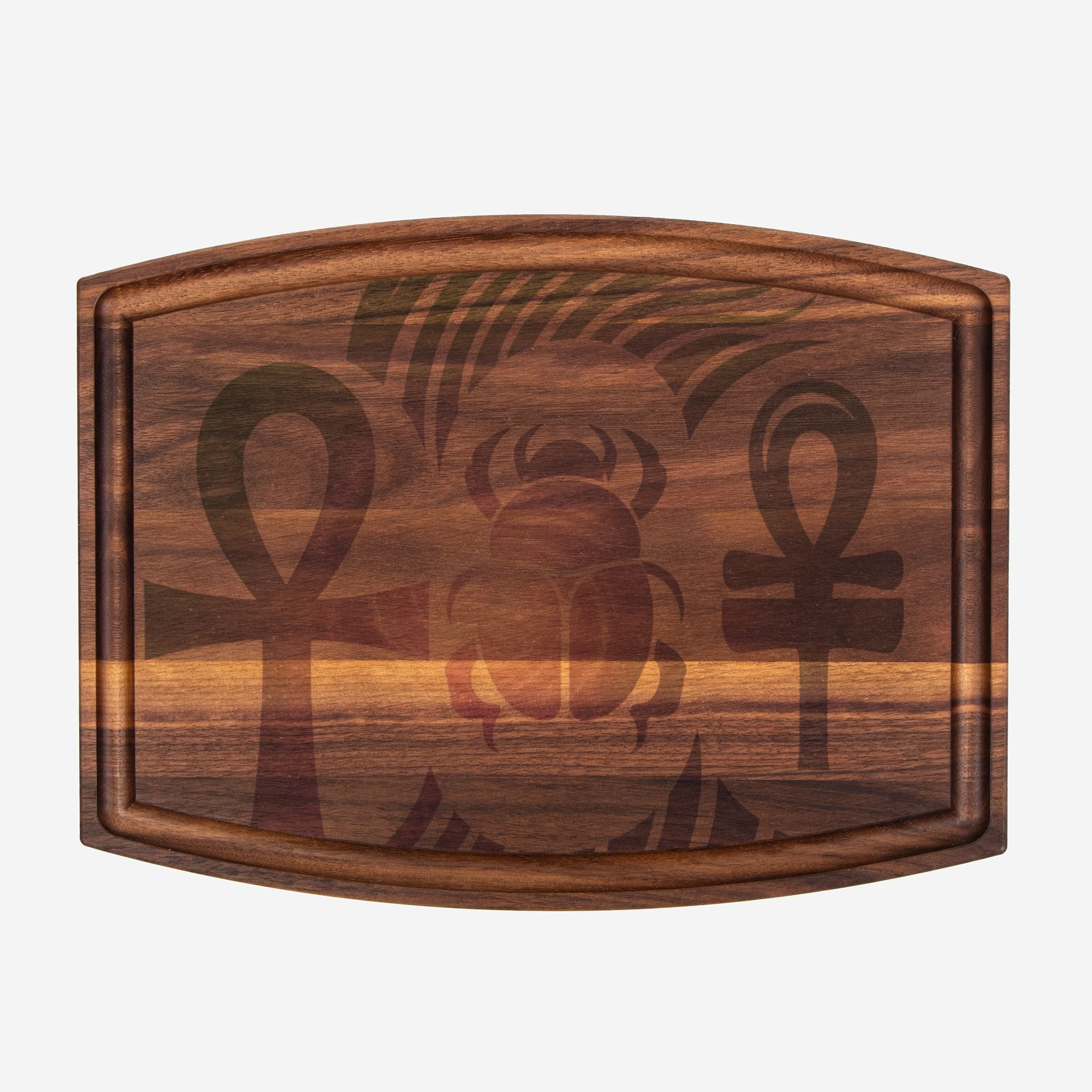 Arched Wood Cutting Board with Groove - 12" x 9"