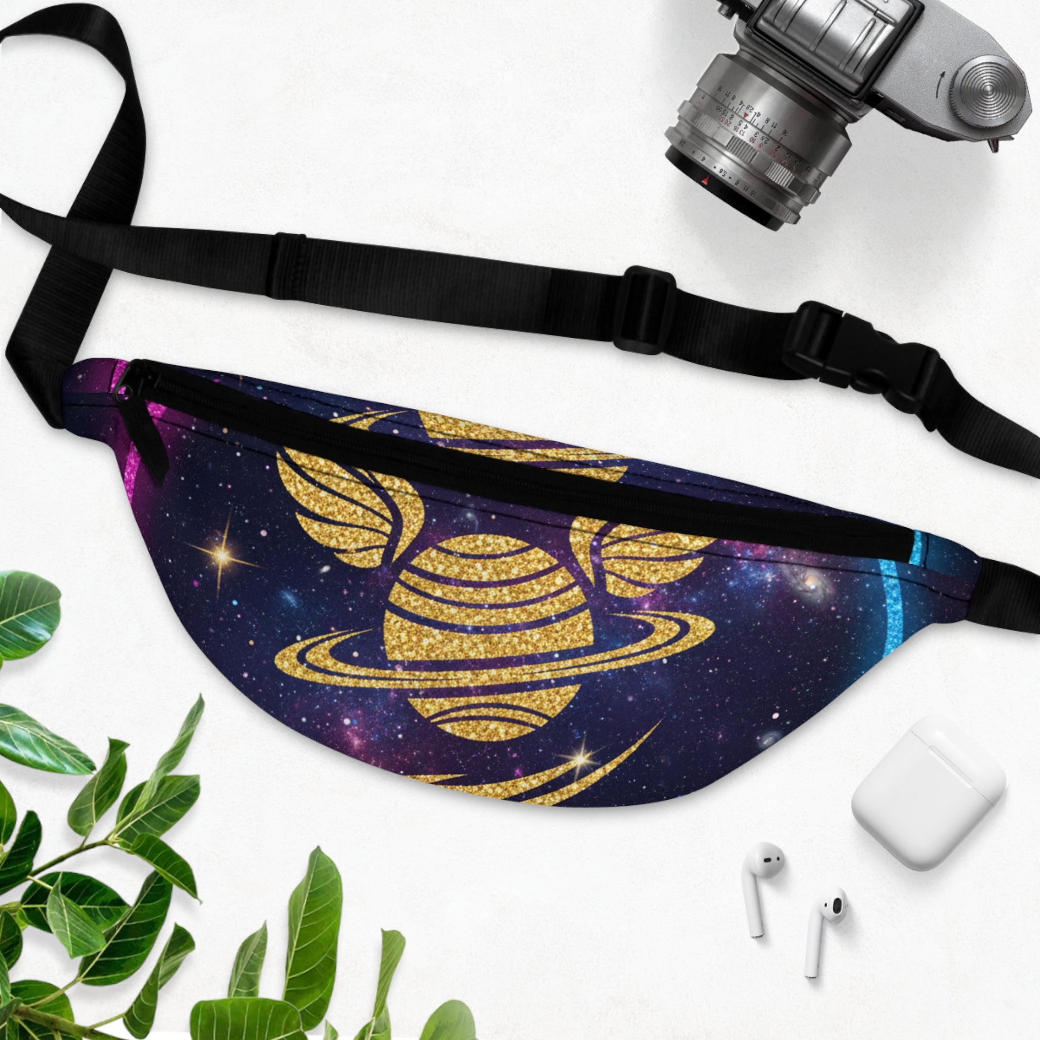 Celestial Glitter Fanny Pack | Galaxy Waist Bag for Festivals, Sports, Travel, Party, Gifts
