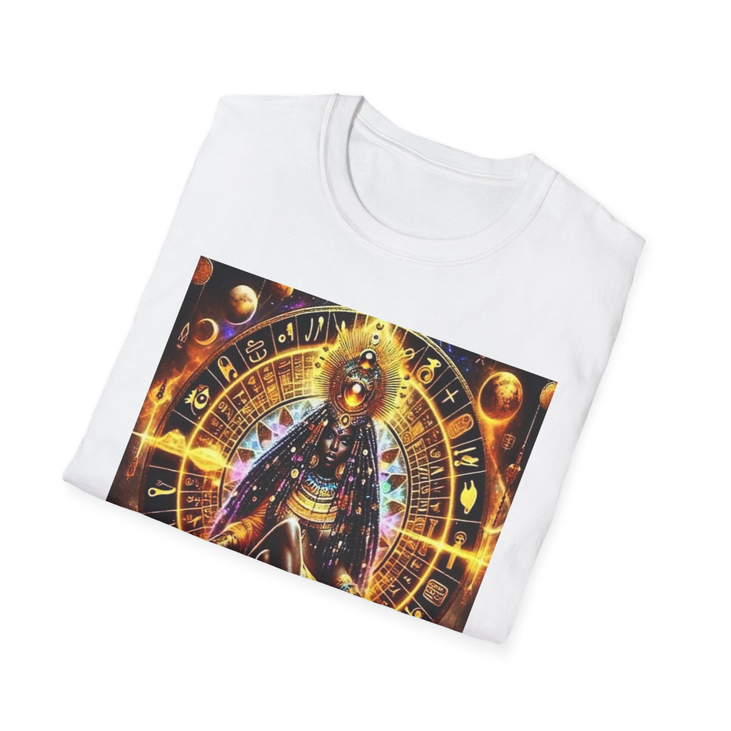 Cosmic Vibes Unisex T-Shirt, Spiritual Tee, Ankh Design Shirt, Festival Wear, Gift for Mystic Souls, Meditation Apparel