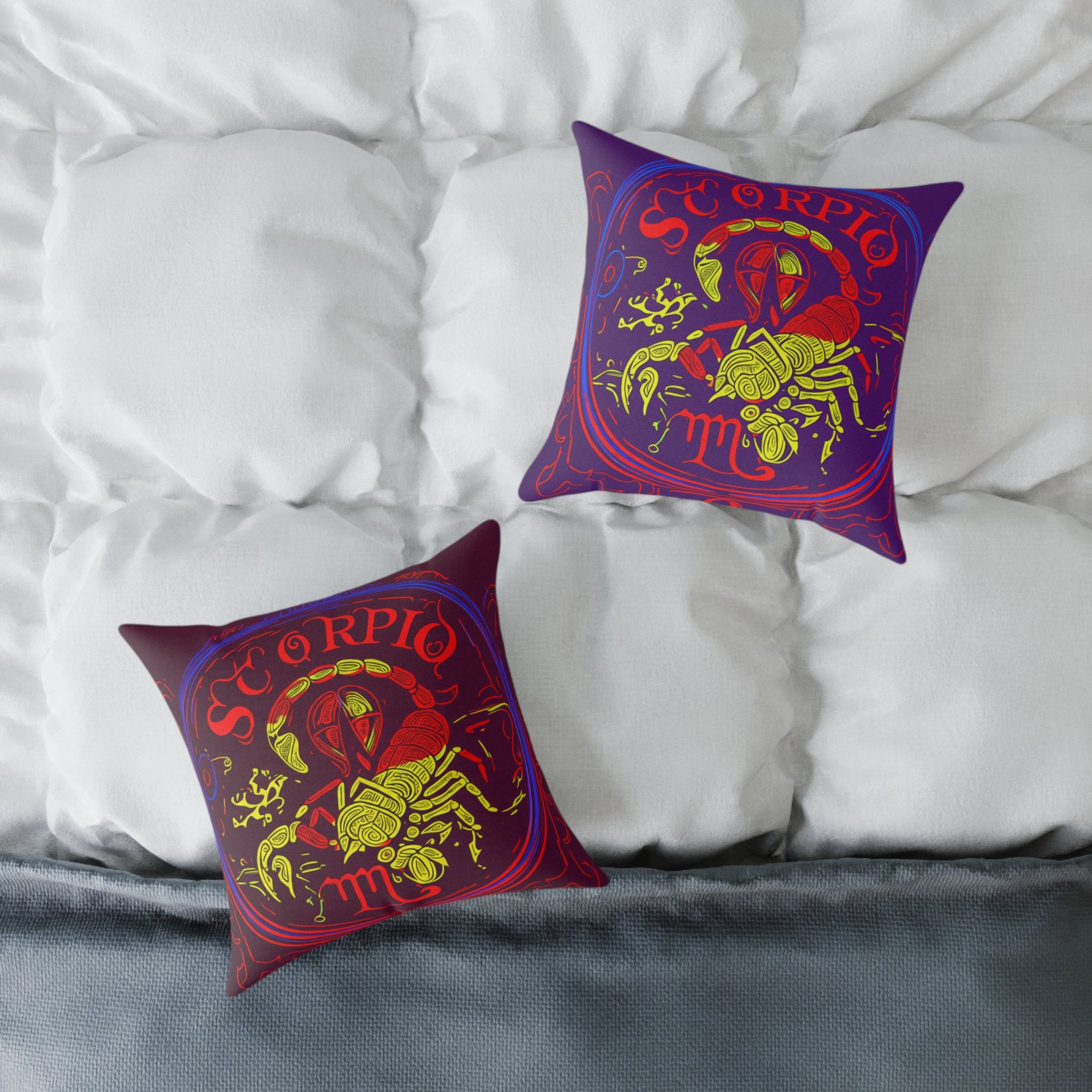 Scorpio Zodiac Canvas Pillow | Astrology Home Decor, Gift for Astrologers, Horoscope Accent Cushion, Colorful Throw Pillow