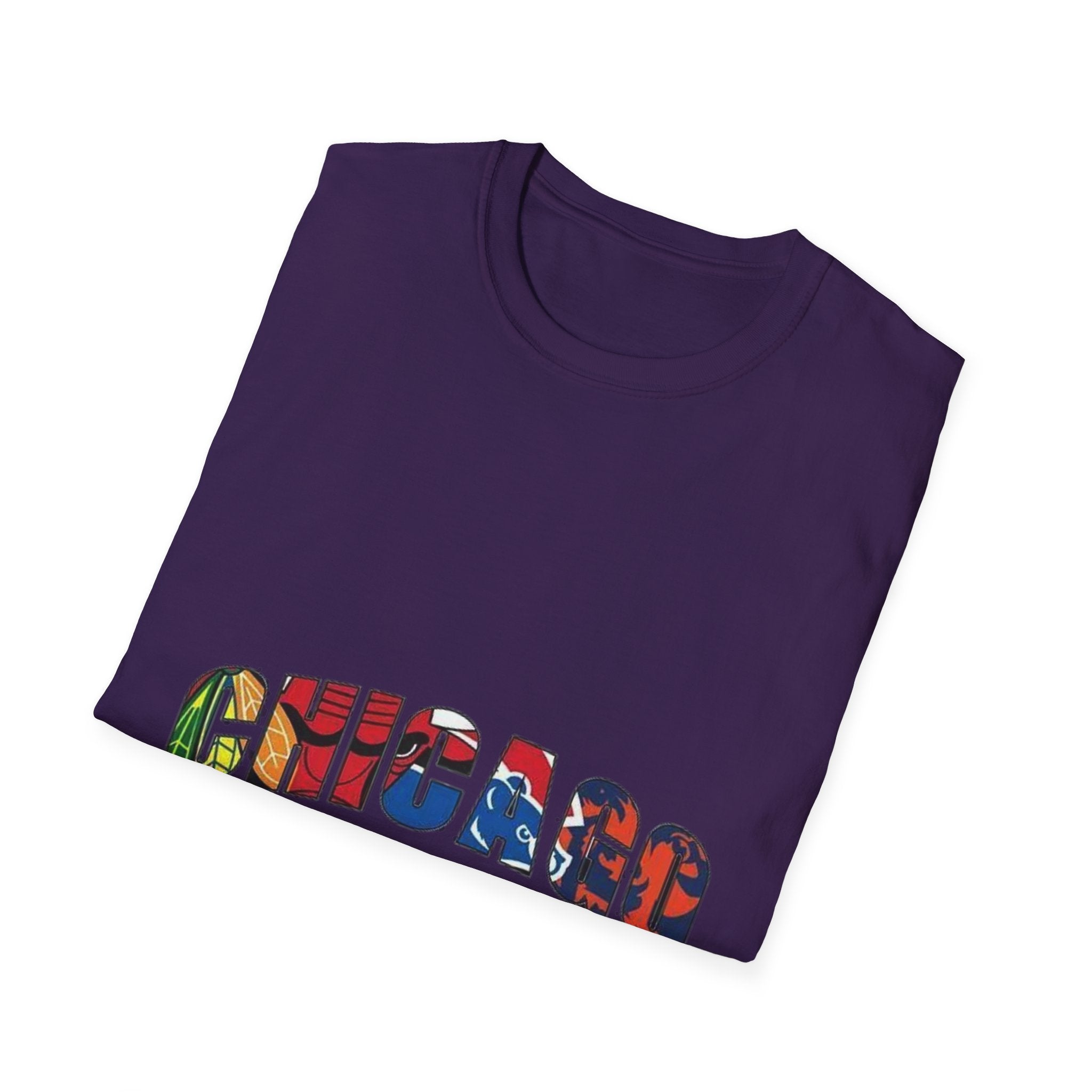 Chicago Colorful Graphic Unisex Softstyle T-Shirt