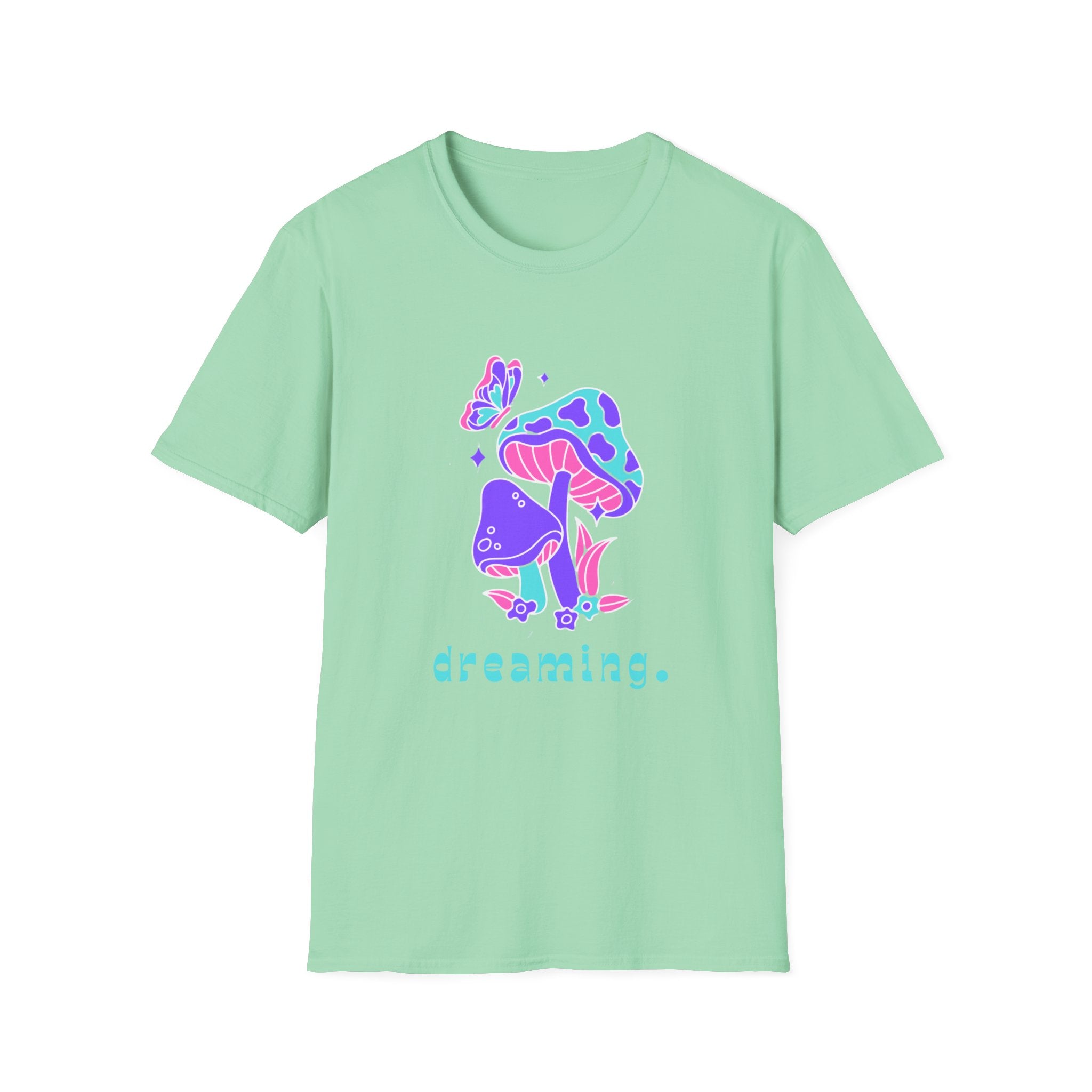 Dreamy Unisex Softstyle T-Shirt, Whimsical Shirt, Casual Wear, Nature Lover Gift, Eco-Friendly Tee, Unique Graphic Tee