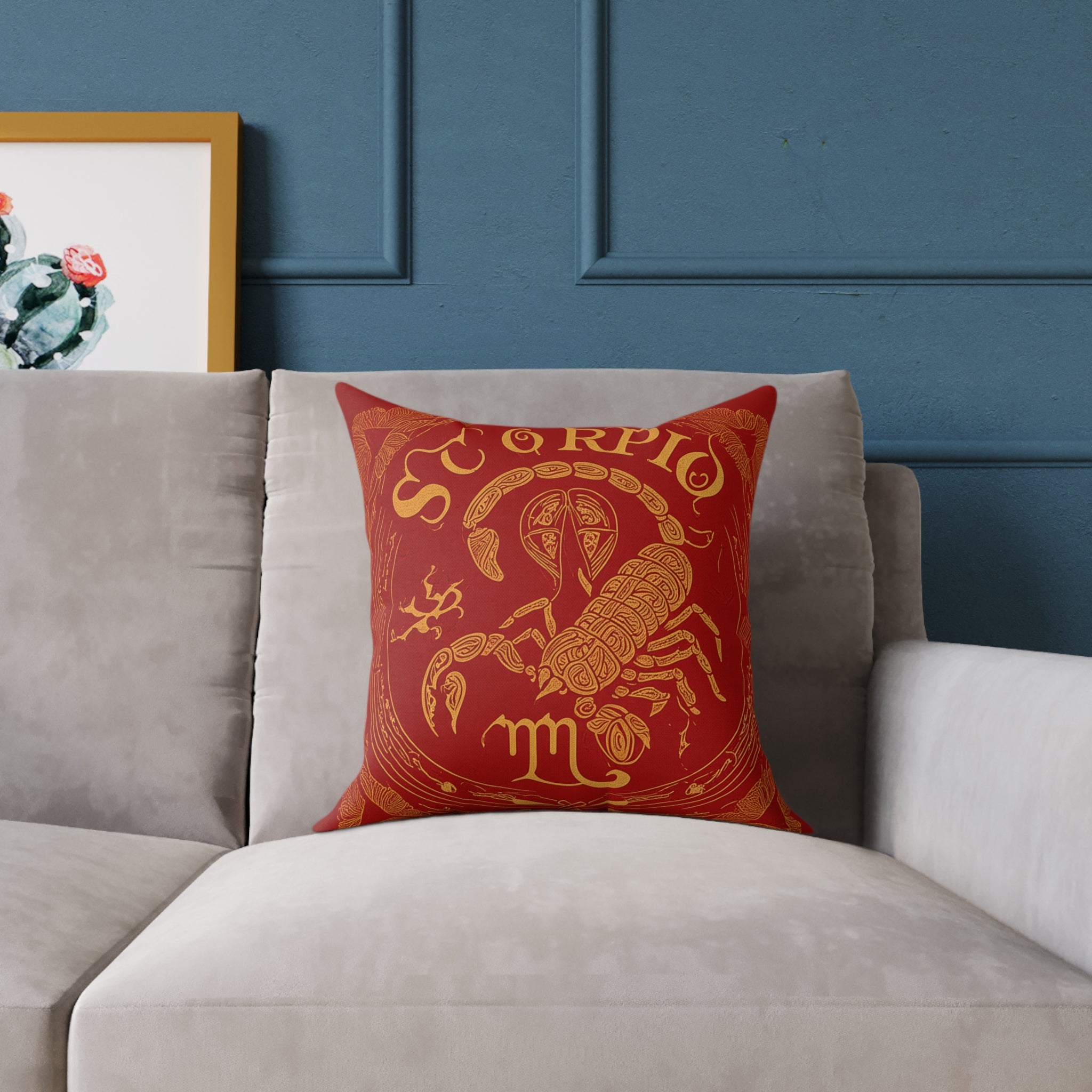 Scorpio Zodiac Pillow, Astrological Home Decor, Gift for Astrology Lovers, Cushion for Astrology Sign, Birthday Gift for Scorpio