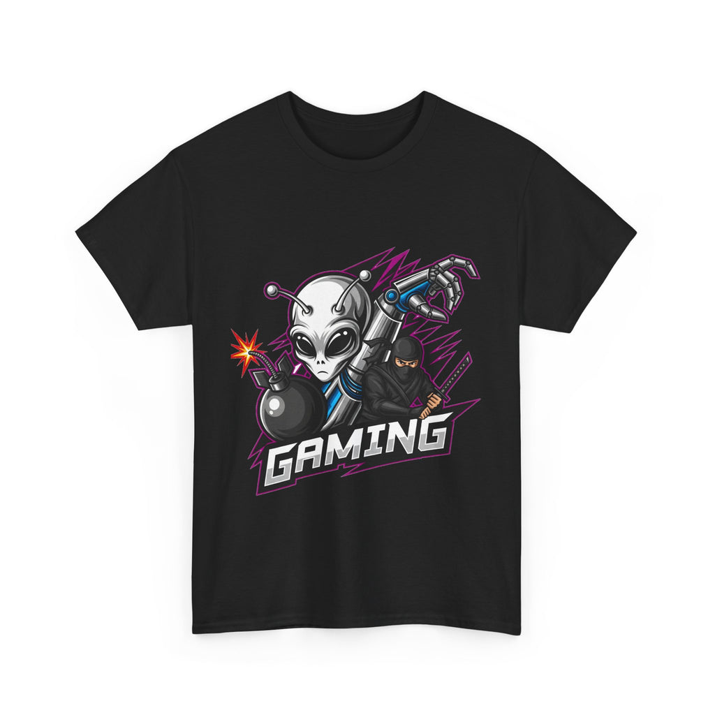 Gaming Alien Unisex Cotton Tee - Perfect for Gamers, Casual Wear, Birthday Gifts, Gaming Events, Unique Apparel
