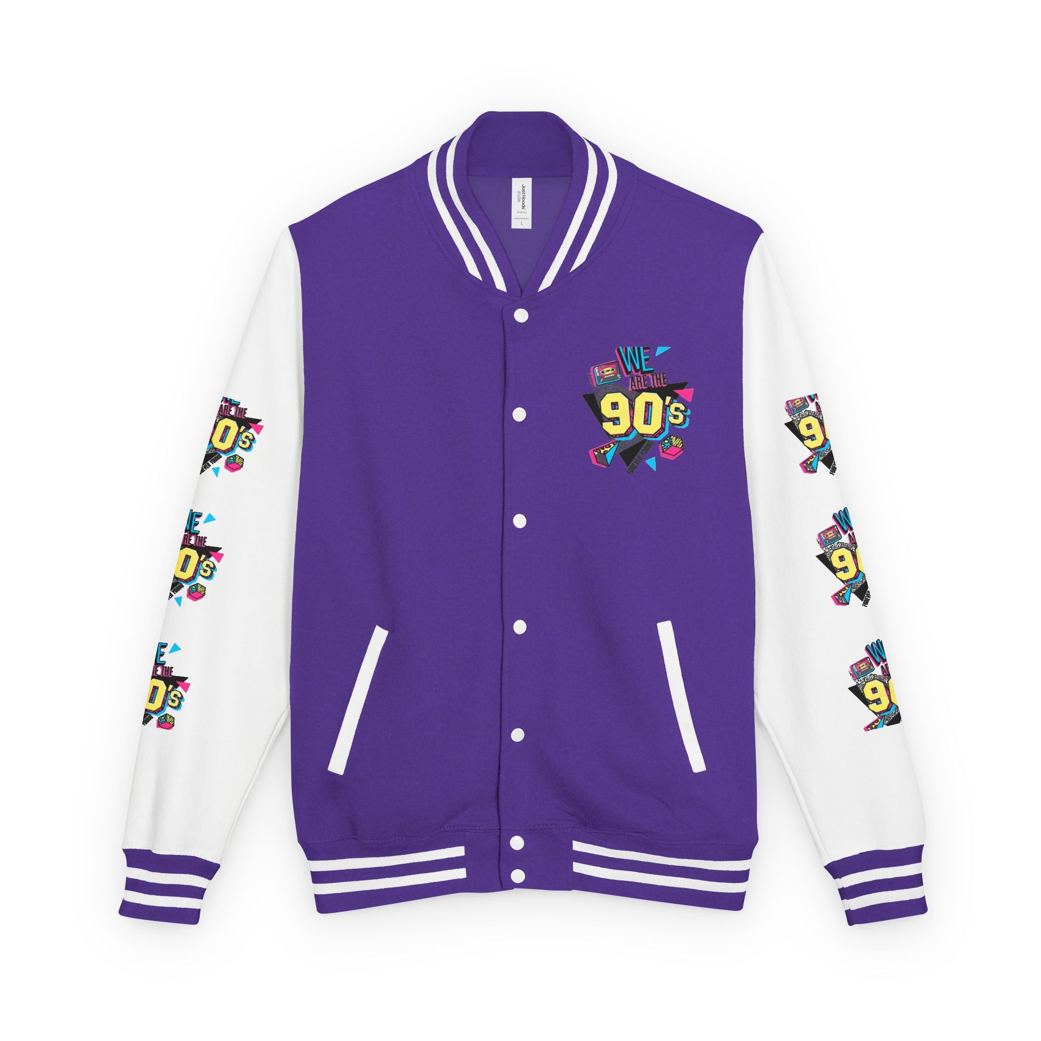 90's Nostalgia Unisex Letterman Jacket - Vintage Style, Retro Apparel, Gift for Him/Her, 90's Themed Party, Unisex Fashion