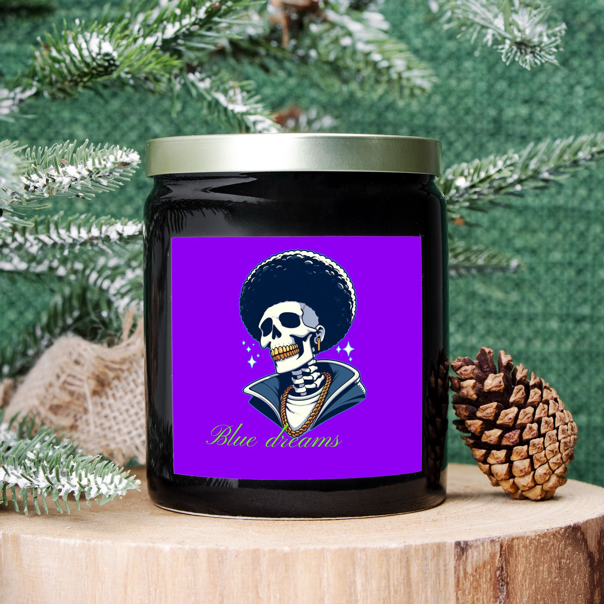 Candle Ceramic 8oz (Black)