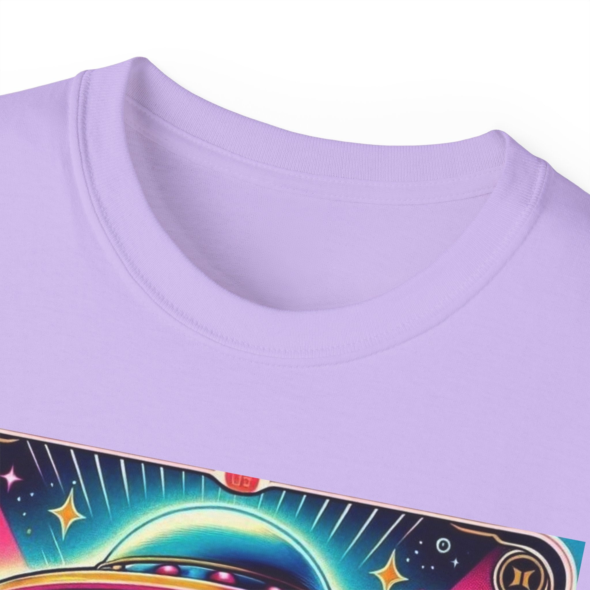 Colorful UFO Graphic Tee, Retro Alien Shirt, Unisex Cotton T-Shirt, Fun Casual Wear, Gifts for Space Lovers, Festival Top