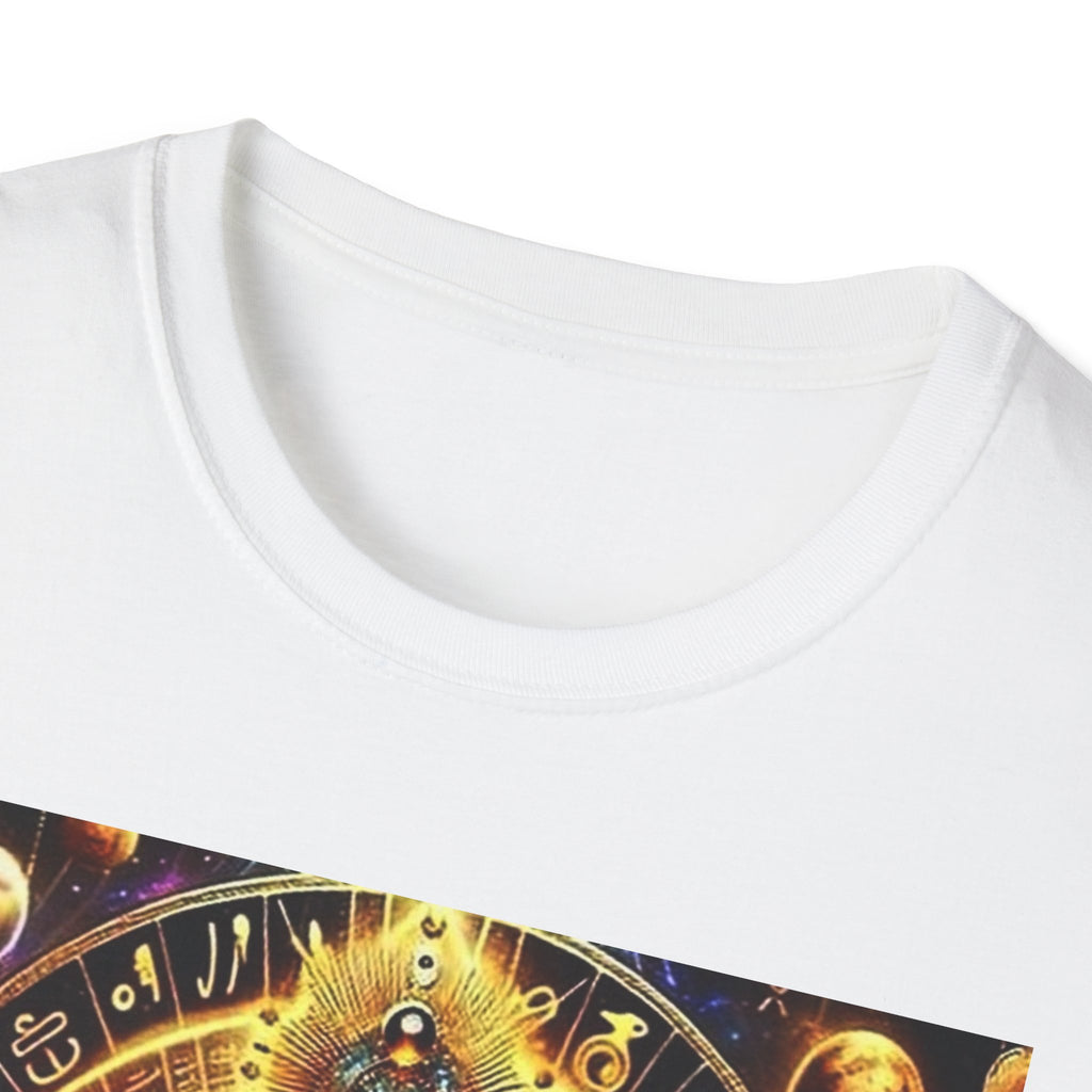 Cosmic Vibes Unisex T-Shirt, Spiritual Tee, Ankh Design Shirt, Festival Wear, Gift for Mystic Souls, Meditation Apparel