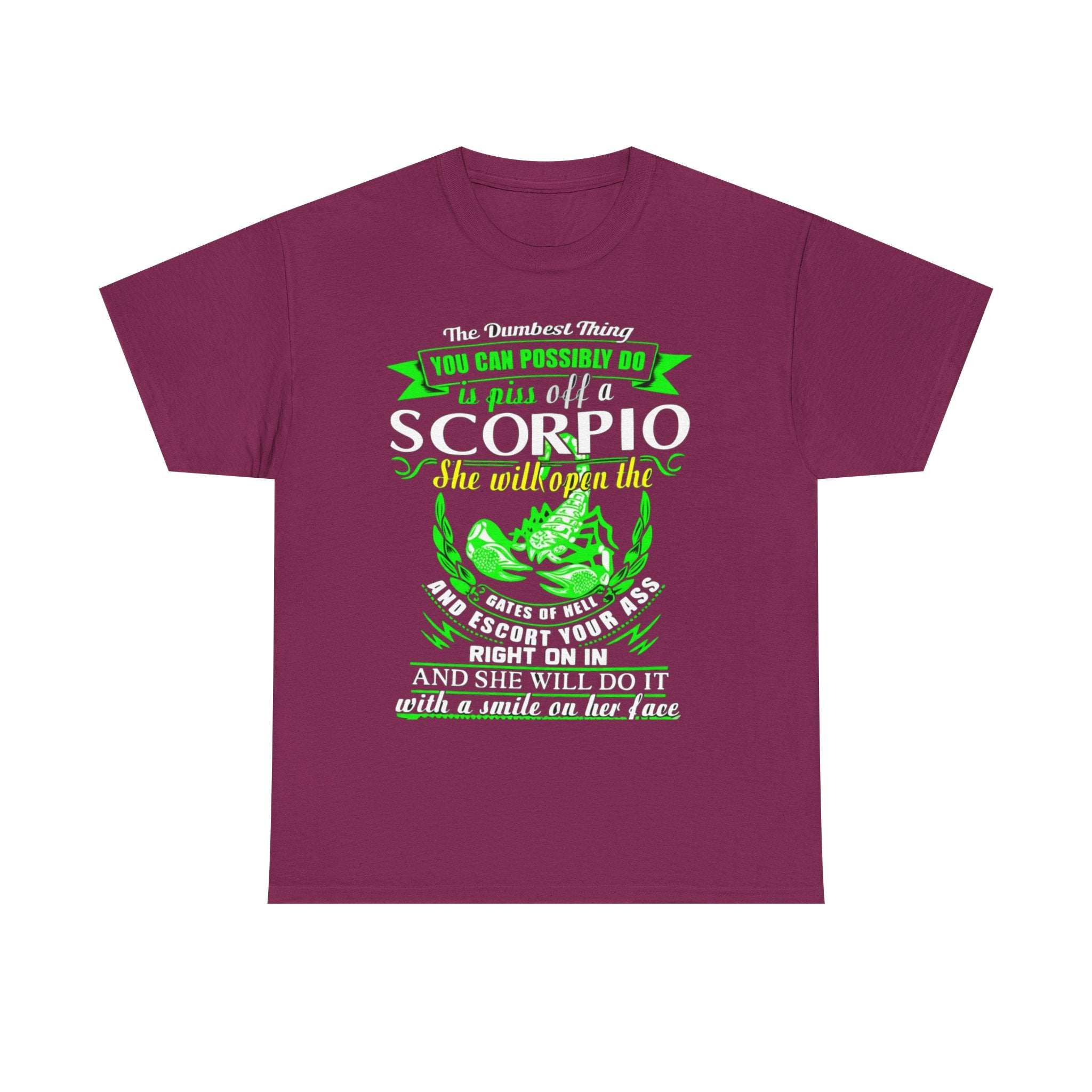 Scorpio Quote Tee, Unisex Heavy Cotton T-Shirt for Astrology Lovers, Birthday Gift, Zodiac Apparel, Unique Graphic Tee