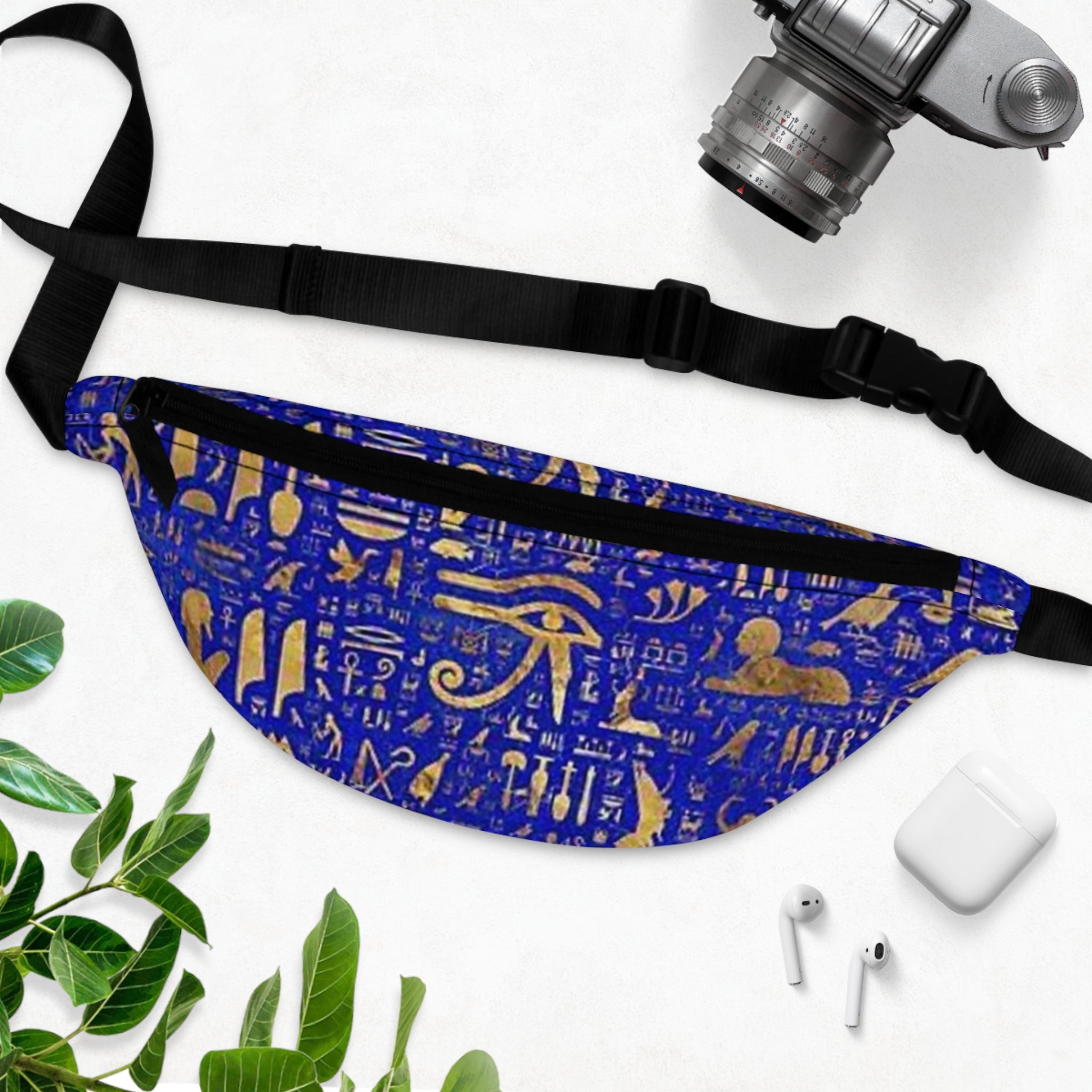 Ancient Egyptian Pattern Fanny Pack, Bohemian Sling Bag, Festival Travel Bag, Unique Gift for Adventurers, Trendy Statement Accessory