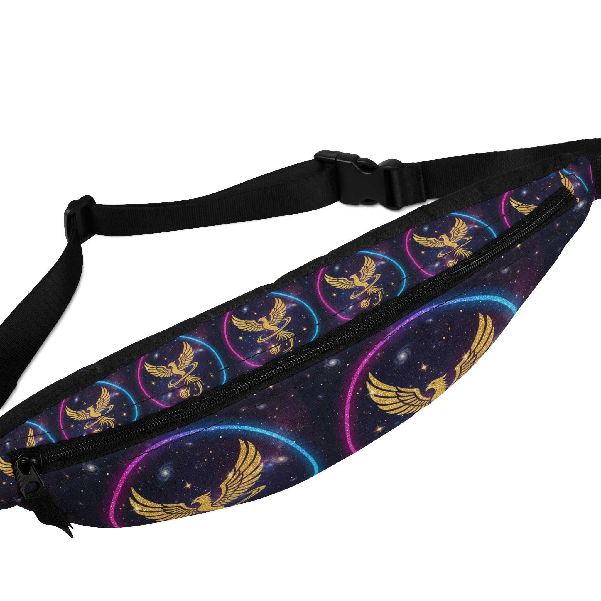 Galactic Phoenix Fanny Pack | Stylish Festival Gear, Outdoor Travel Accessory, Trendy Waist Bag, Unique Gift for Space Lovers