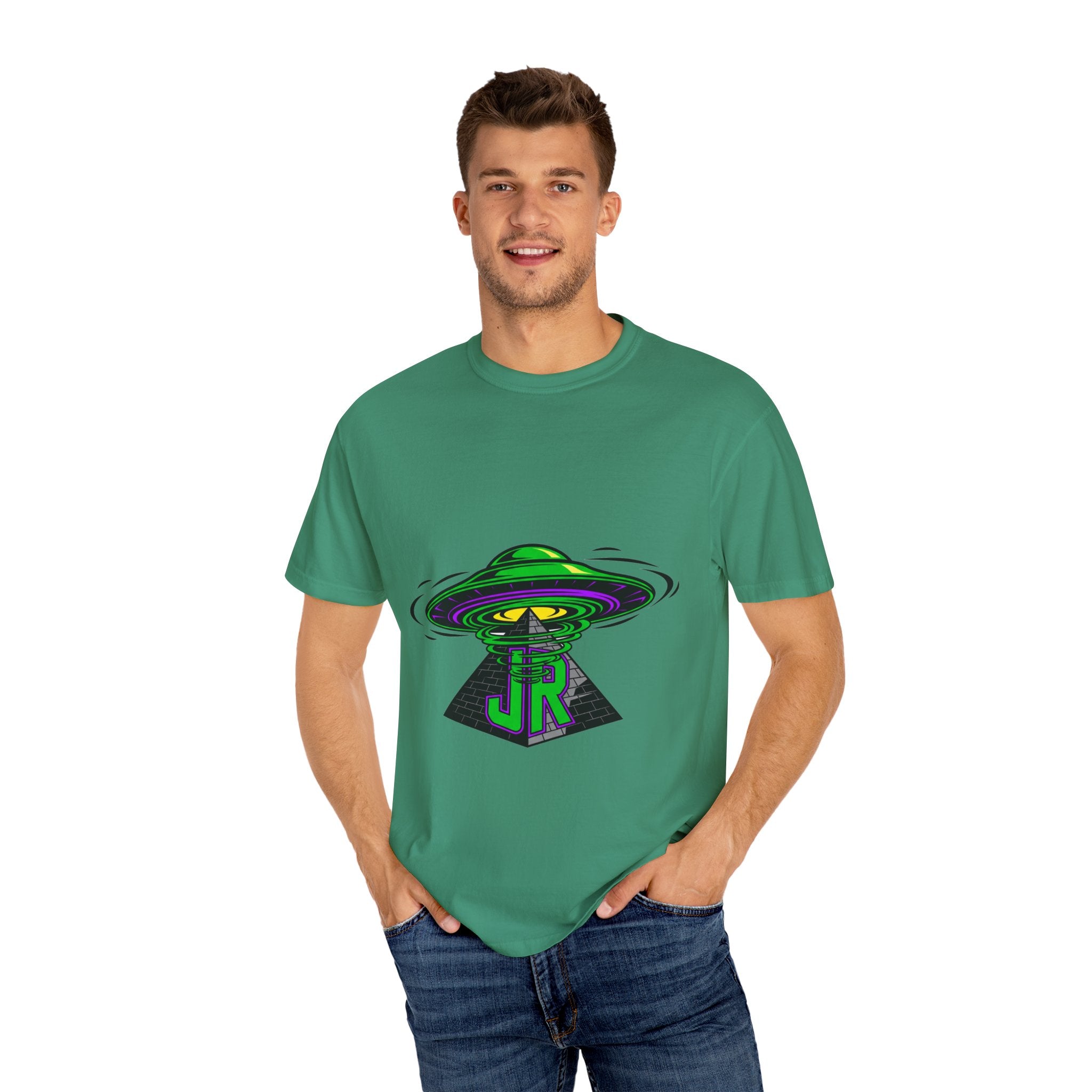Alien Graphic T-Shirt, Cosmic Tee, Unisex Casual Wear, Perfect for Festivals, Gifts for Sci-Fi Fans, Unique Art Tee