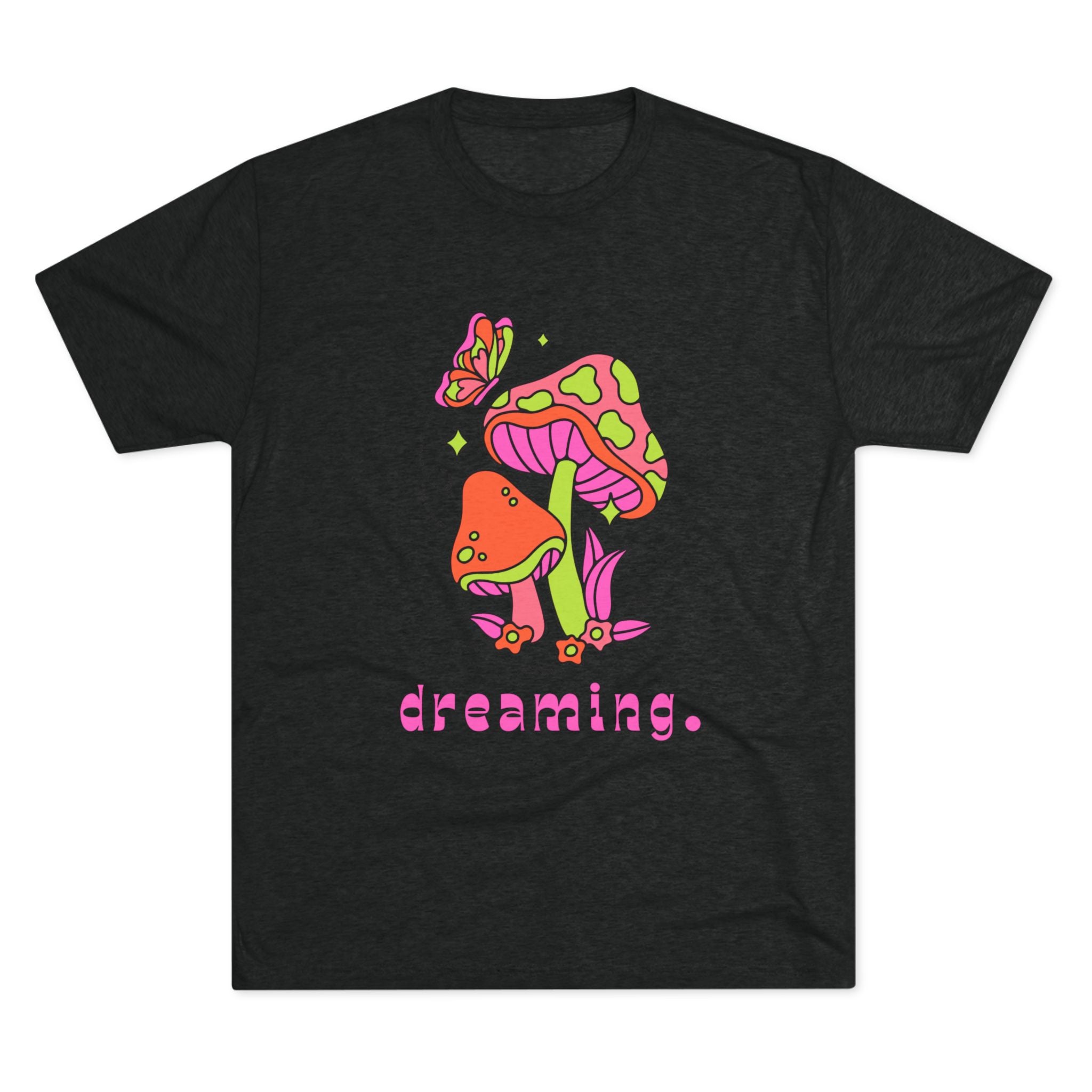 Dreamy Mushroom Unisex Tee, Cute Graphic Tee, Gifts for Dreamers, Casual Wear, Nature Lover's Apparel, Festival T-Shirt