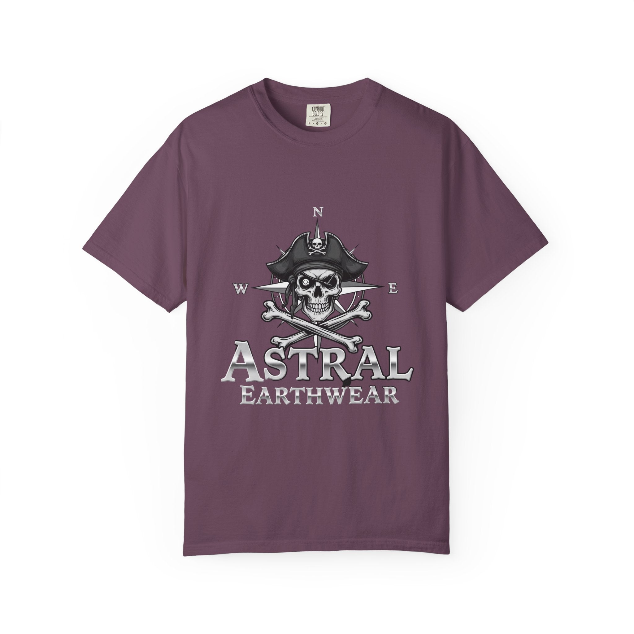 Astral Pirate Garment-Dyed T-shirt | Casual Crew Neck Tee, Pirate Apparel, Graphic Tee, Unisex T-shirt, Gift for Adventurers