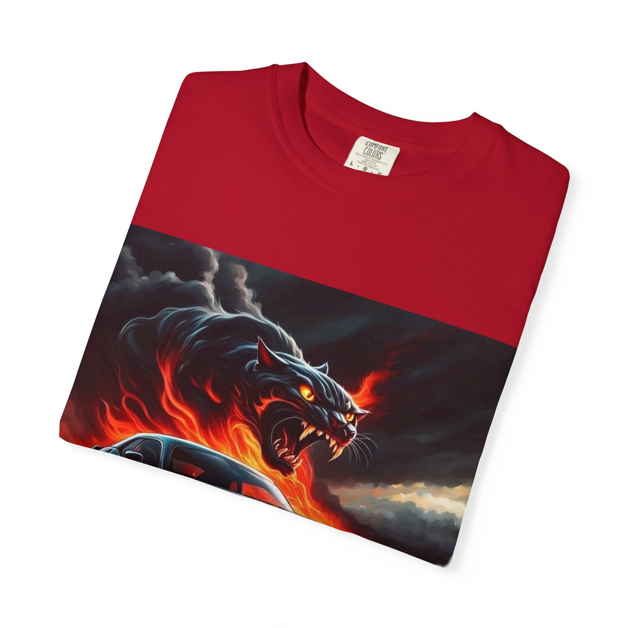 Unisex T-shirt Fire Hurricanecat Car Design