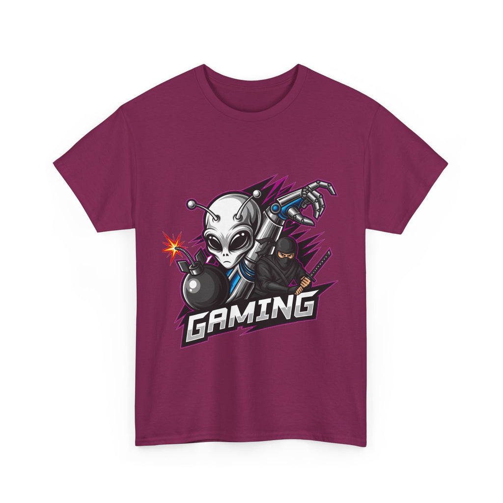 Gaming Alien Unisex Cotton Tee - Perfect for Gamers, Casual Wear, Birthday Gifts, Gaming Events, Unique Apparel