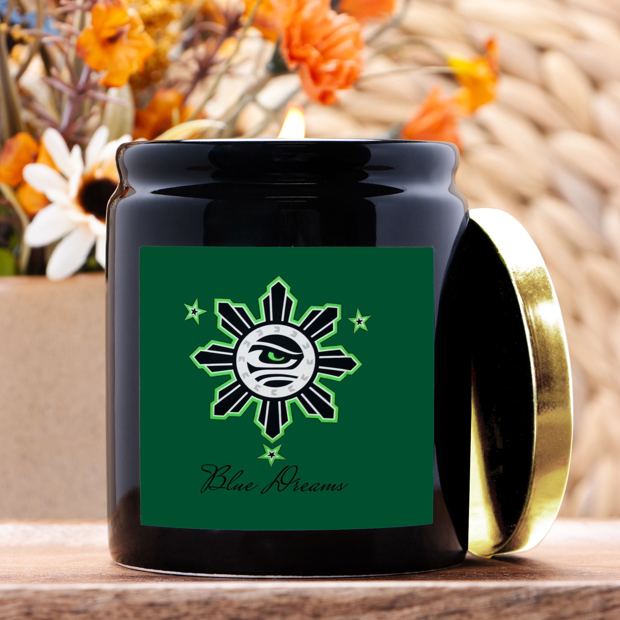 Candle Ceramic 8oz (Black)
