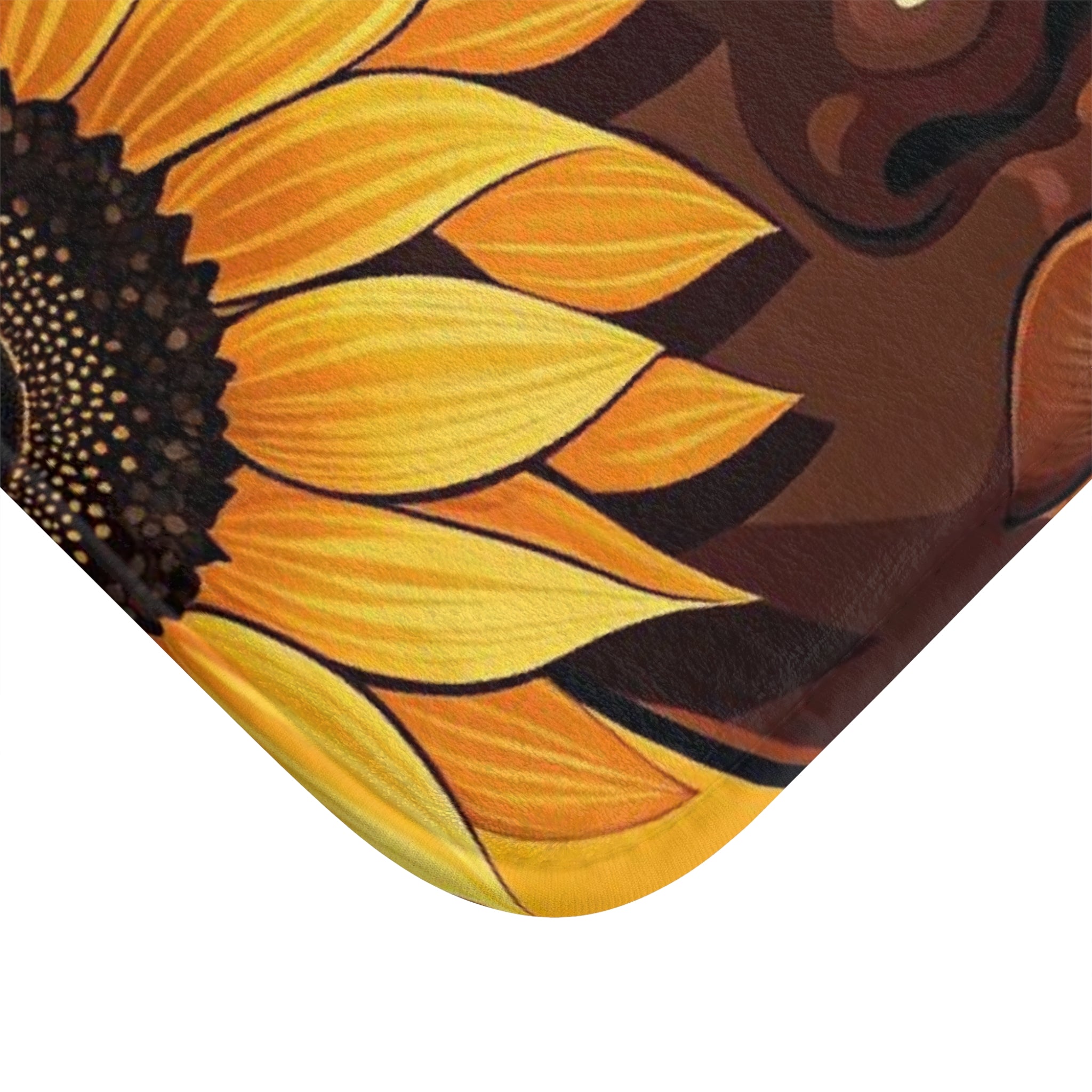 Sunflower Bath Mat - Boho Bathroom Decor, Floral Mat, Gift for Plant Lovers, Home Accent, Summer Vibes