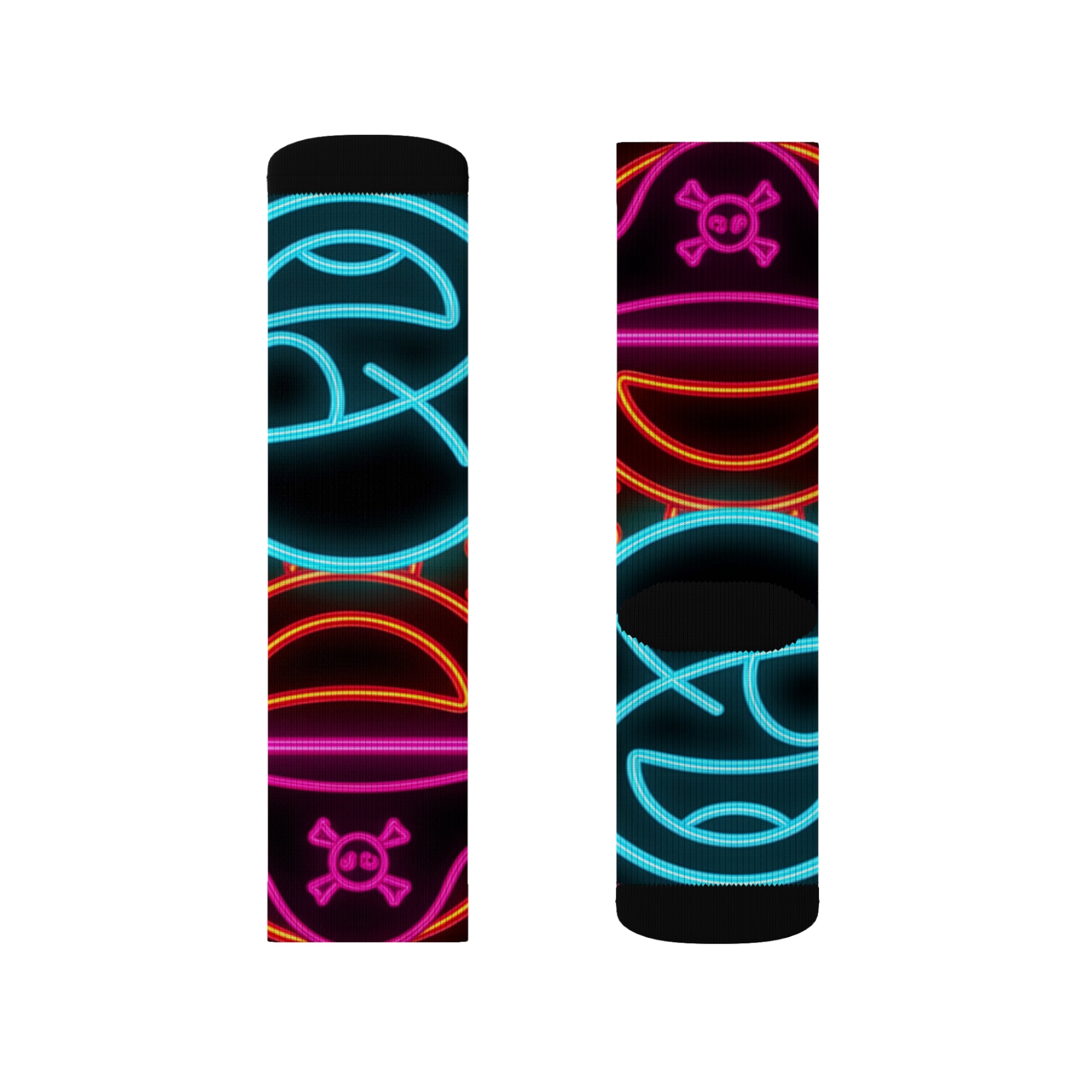 Neon Vibe Sublimation Socks | Funky Colorful Socks for Everyday Wear, Gift for Friends, Festival Accessory, Unique Fashion Statement