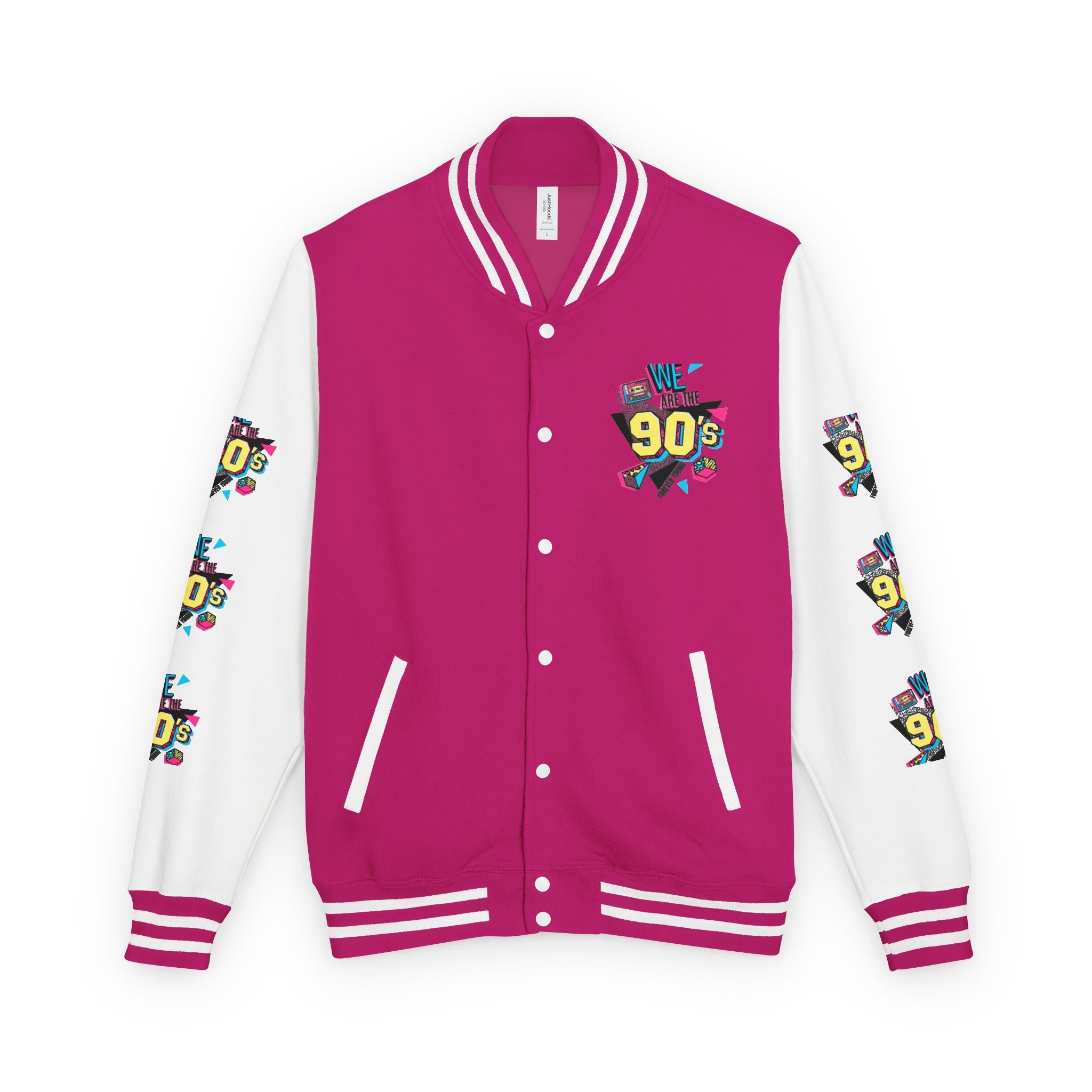90's Nostalgia Unisex Letterman Jacket - Vintage Style, Retro Apparel, Gift for Him/Her, 90's Themed Party, Unisex Fashion