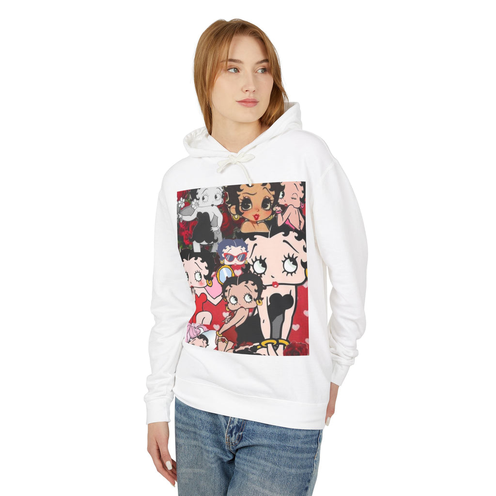 Cute Betty Boop Inspired Unisex Hoodie, Lightweight Hooded Sweatshirt for Women and Men, Gift for Friends, Cozy Fashion, Casual Wear, [...]