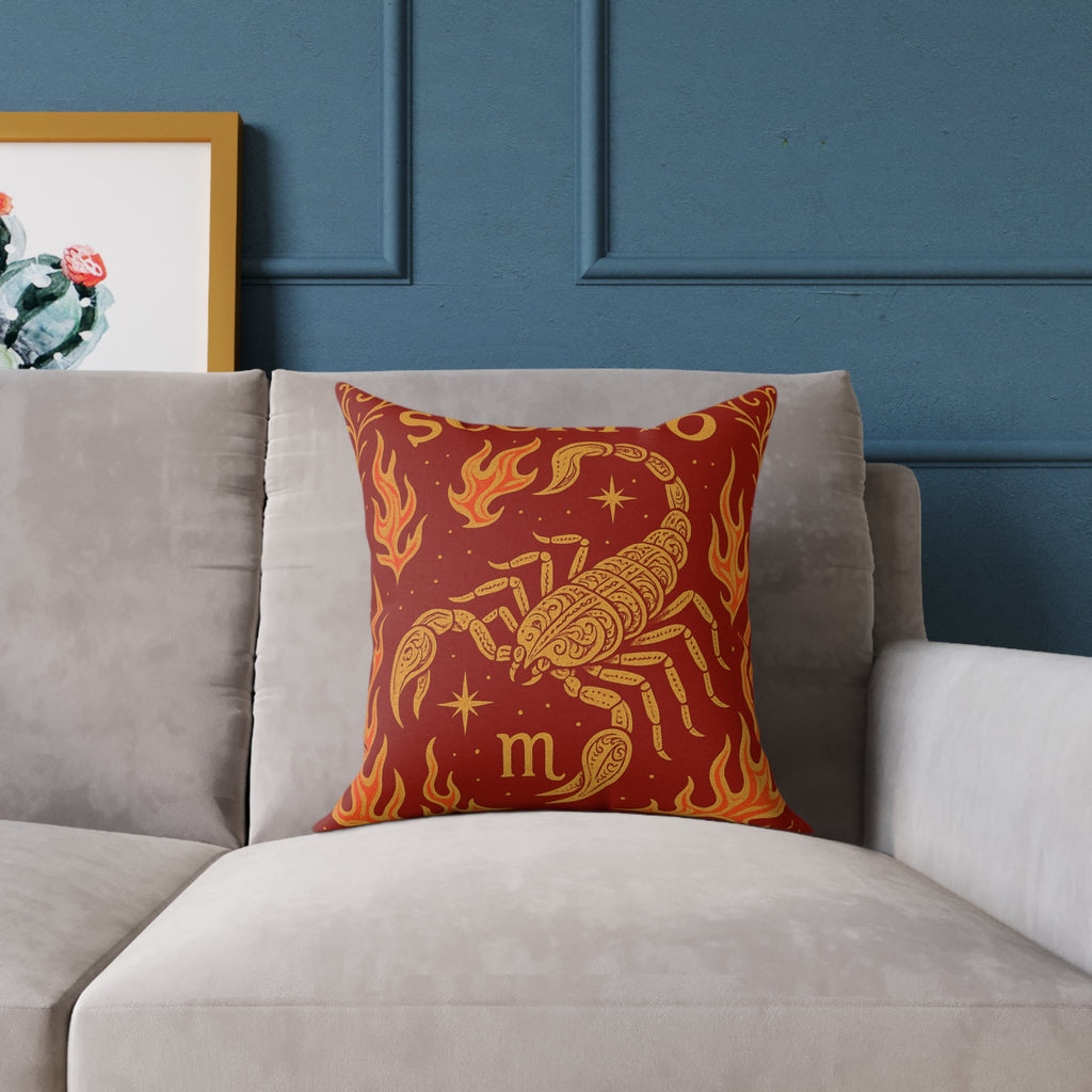 Scorpio Astrology Pillow, Zodiac Decor, Home Throw Cushion, Scorpio Gift, Astrology Lovers Pillows