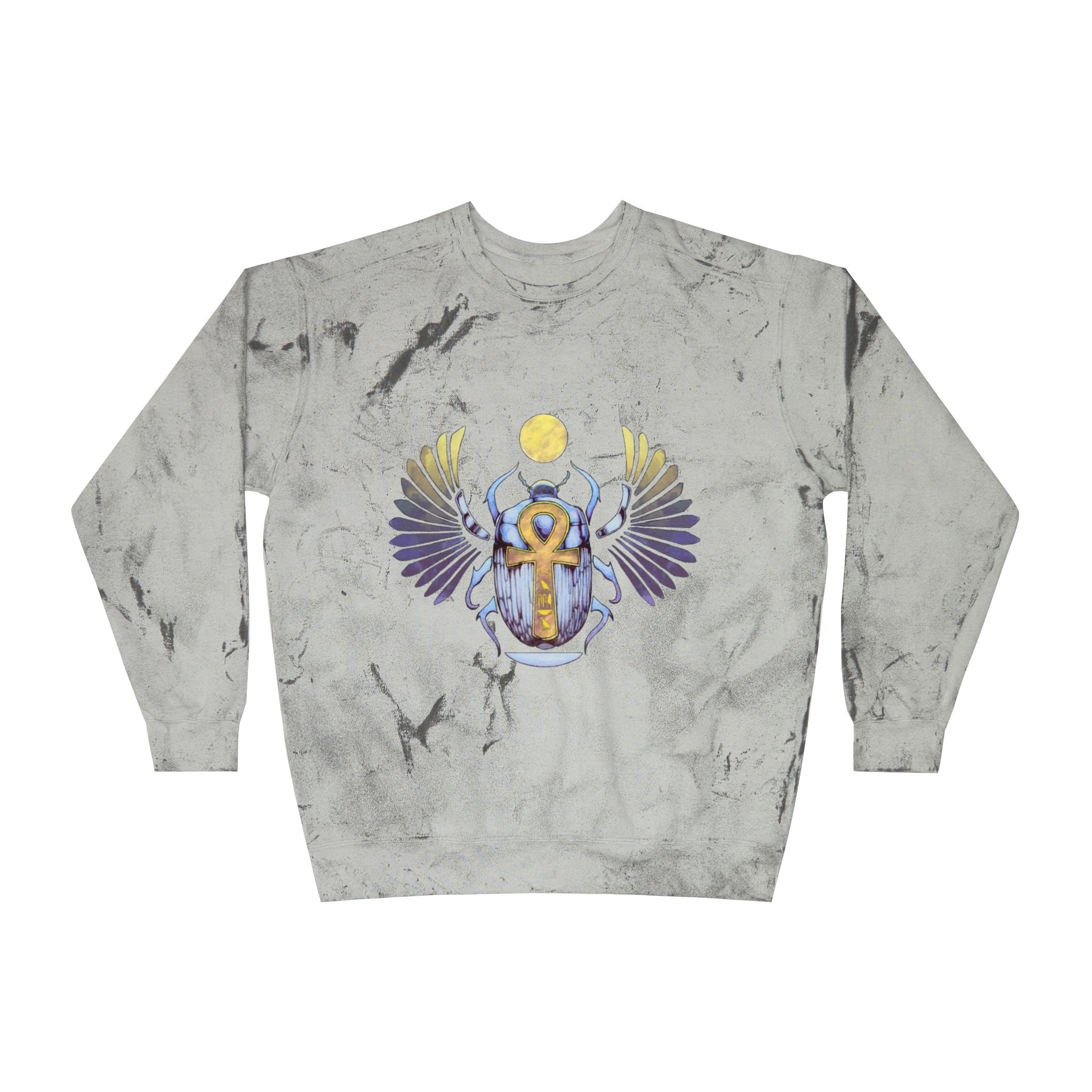 Vintage-Inspired Unisex Color Blast Crewneck Sweatshirt, Casual Wear, Gift for Him/Her, Trendy, Cozy, Unique Design