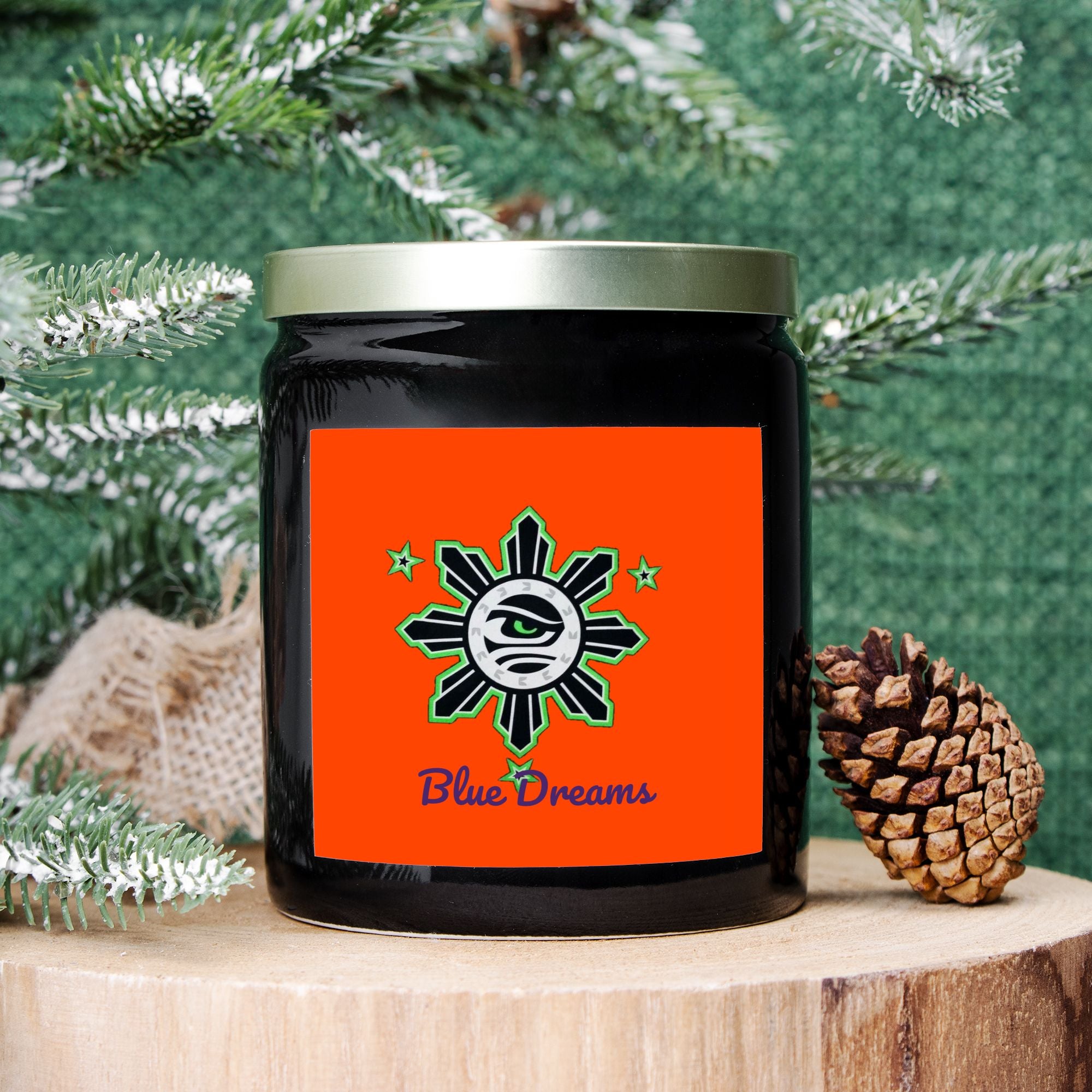 Candle Ceramic 8oz (Black)