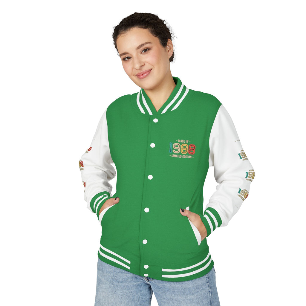 Unisex Heavyweight Letterman Jacket - Nostalgia & Comfort for 1980s Lovers, Perfect for Cozy Nights, Gifts for Birthdays, Class [...]