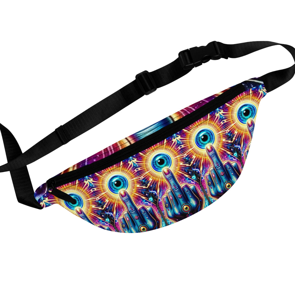 Psychedelic Fanny Pack, Boho Festival Bag, Colorful Hip Pack, Unisex Waist Bag, Vibrant Travel Accessory