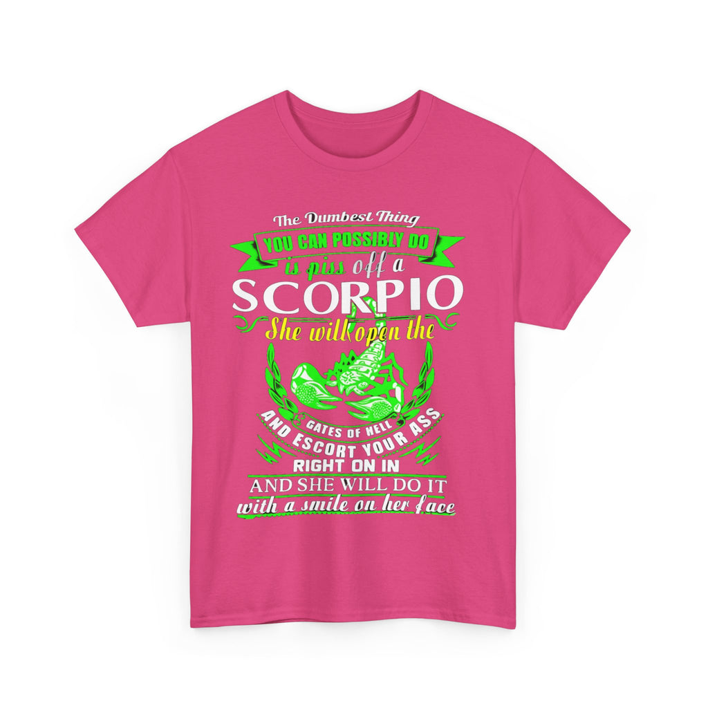 Scorpio Quote Tee, Unisex Heavy Cotton T-Shirt for Astrology Lovers, Birthday Gift, Zodiac Apparel, Unique Graphic Tee