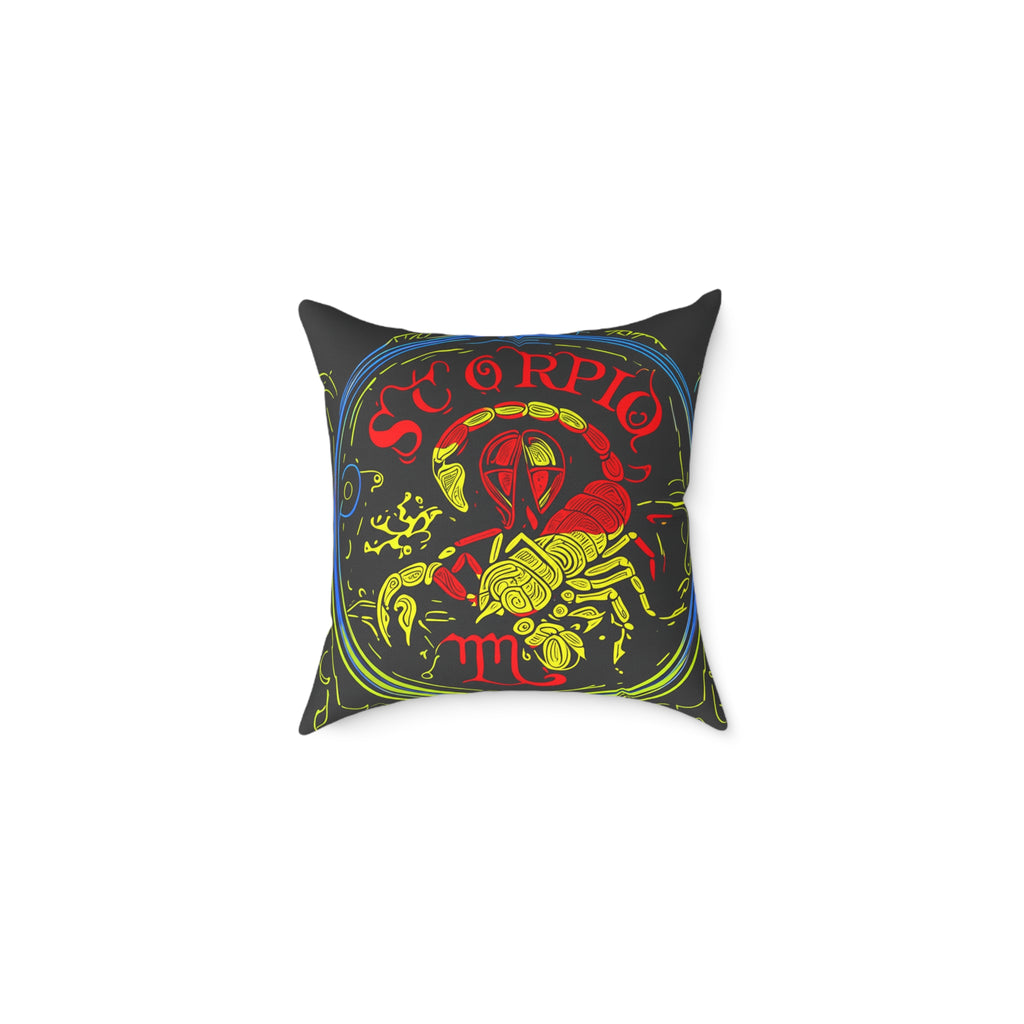 Scorpio Zodiac Poly Canvas Pillow | Astrology Decor, Scorpio Gift, Home Accents, Boho Pillow, Astrology Lovers
