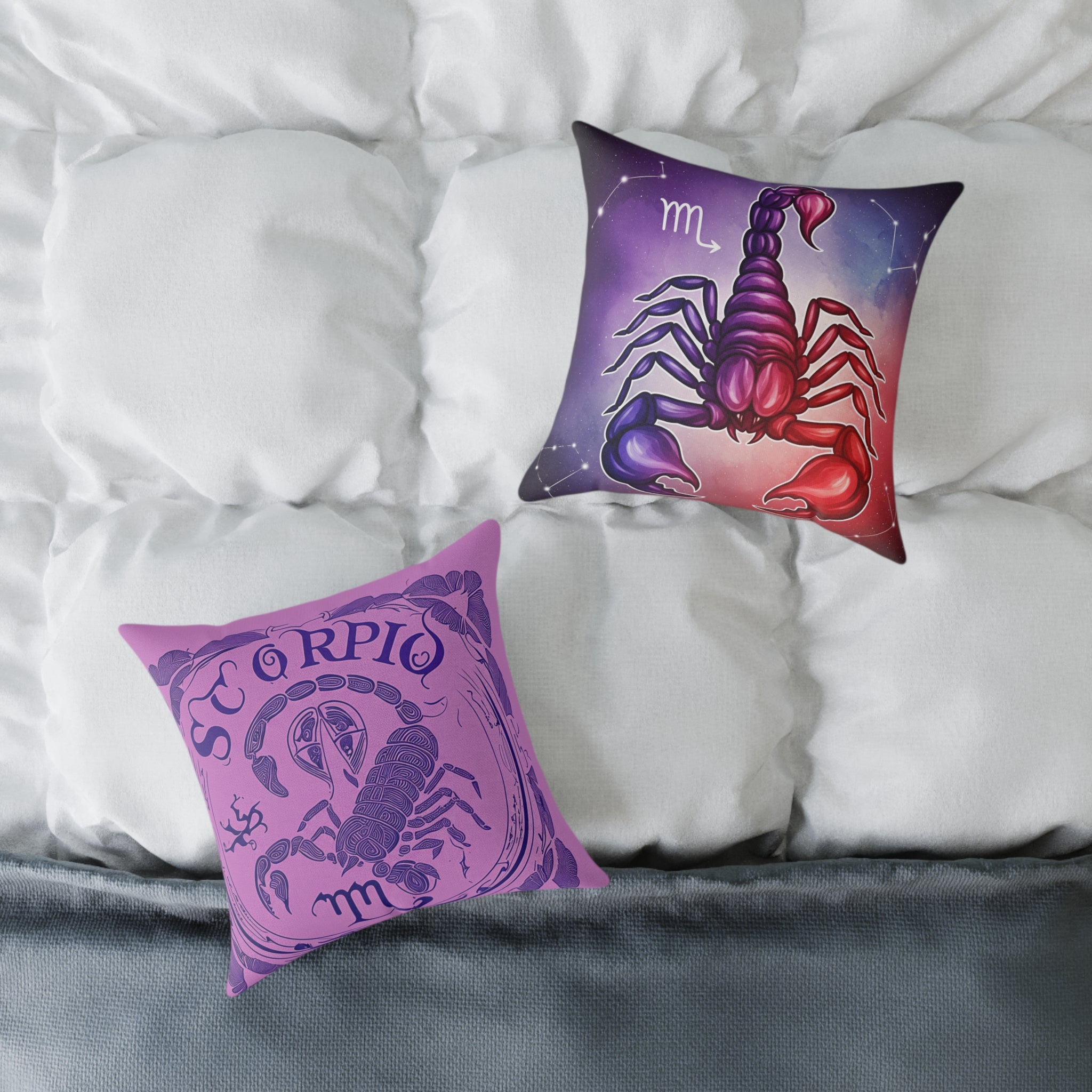 Astrology-Themed Decorative Pillow, Scorpio Zodiac Throw Cushion, Unique Home Decor, Horoscope Gift, Birthday Surprise, Boho Room Accent