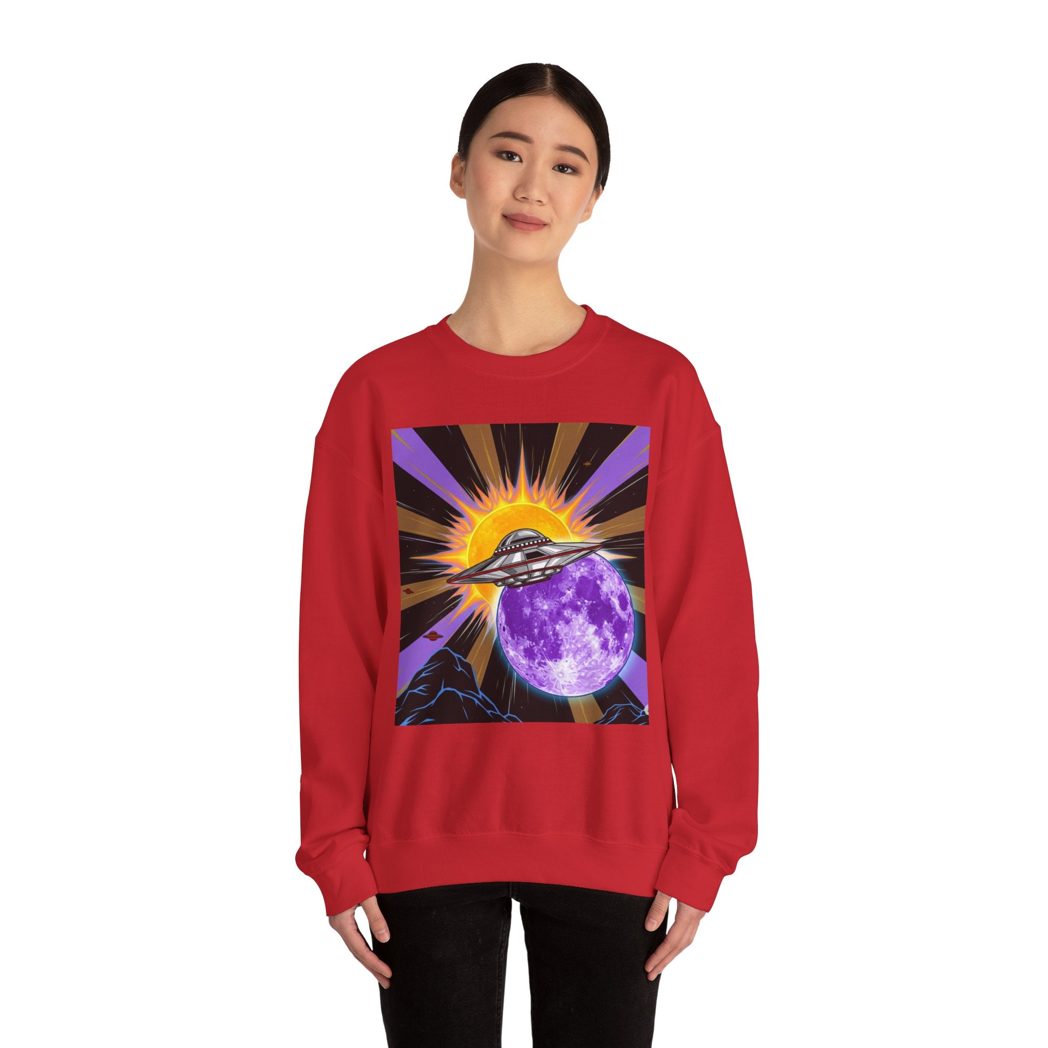 Cosmic Vibes Crewneck Sweatshirt, UFO Graphic Sweatshirt, Unisex Space Sweatshirt, Retro Astronaut Apparel, Gifts for Space Lovers, [...]