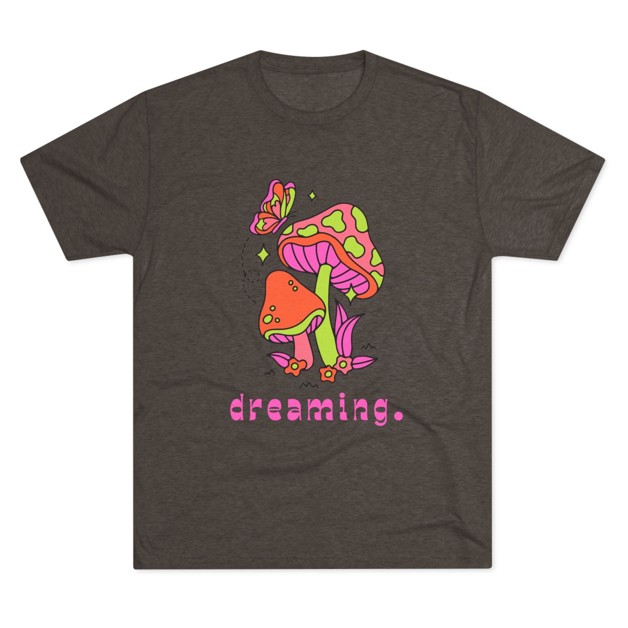 Dreamy Mushroom Unisex Tee, Cute Graphic Tee, Gifts for Dreamers, Casual Wear, Nature Lover's Apparel, Festival T-Shirt