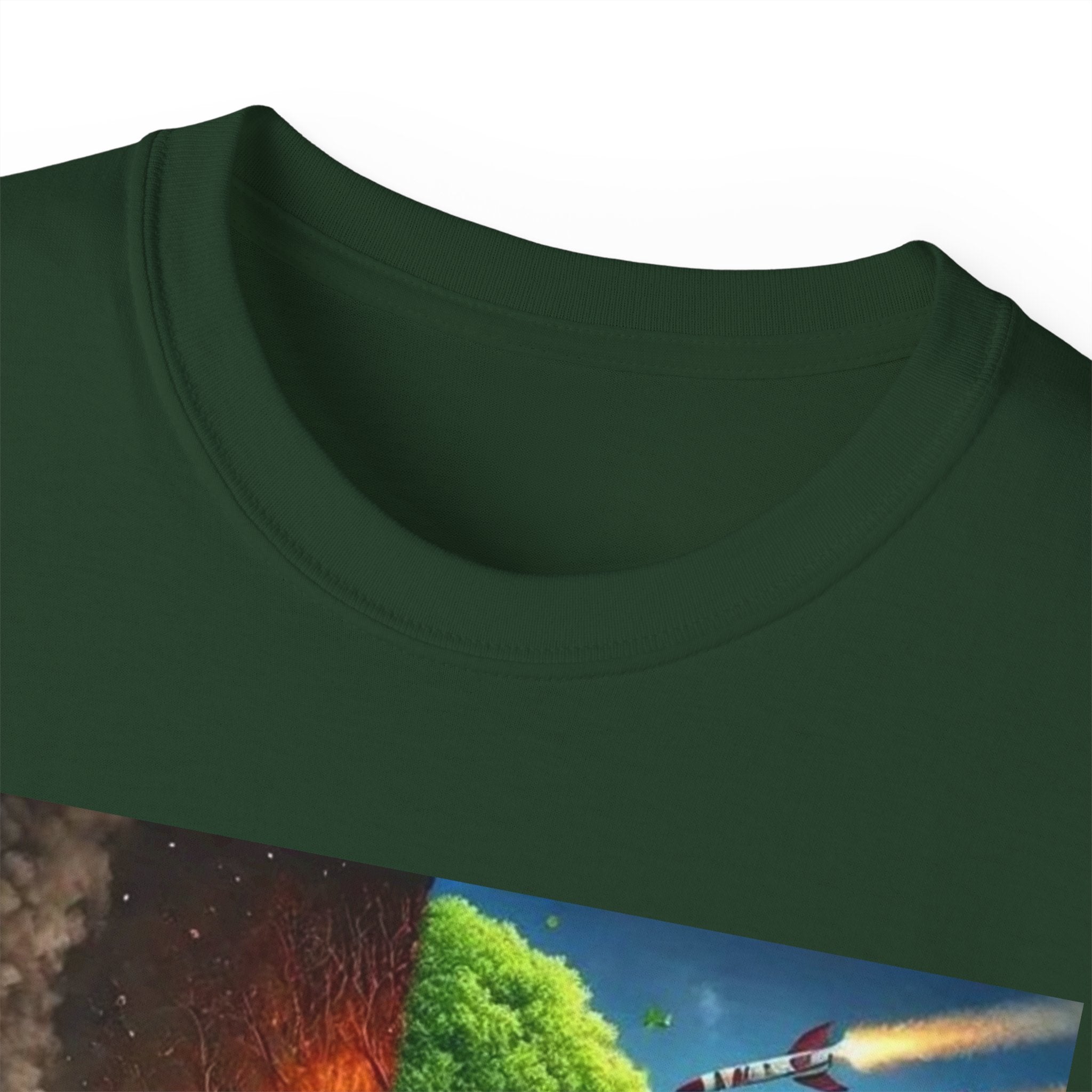 Eco-Conscious Graphic Tee - Nature vs. Pollution Art, Unisex T-Shirt for Environmental Awareness, Eco-Friendly Gift, Earth Day Apparel,