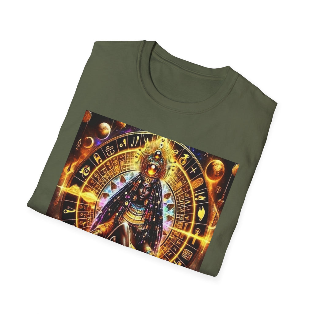 Cosmic Vibes Unisex T-Shirt, Spiritual Tee, Ankh Design Shirt, Festival Wear, Gift for Mystic Souls, Meditation Apparel