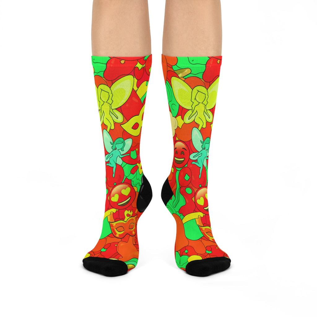 Vibrant Patterned Cushioned Crew Socks, Fun Gift for Sock Lovers, Colorful Dress Socks, Trendy Accessories for Everyday Wear, Perfect [...]