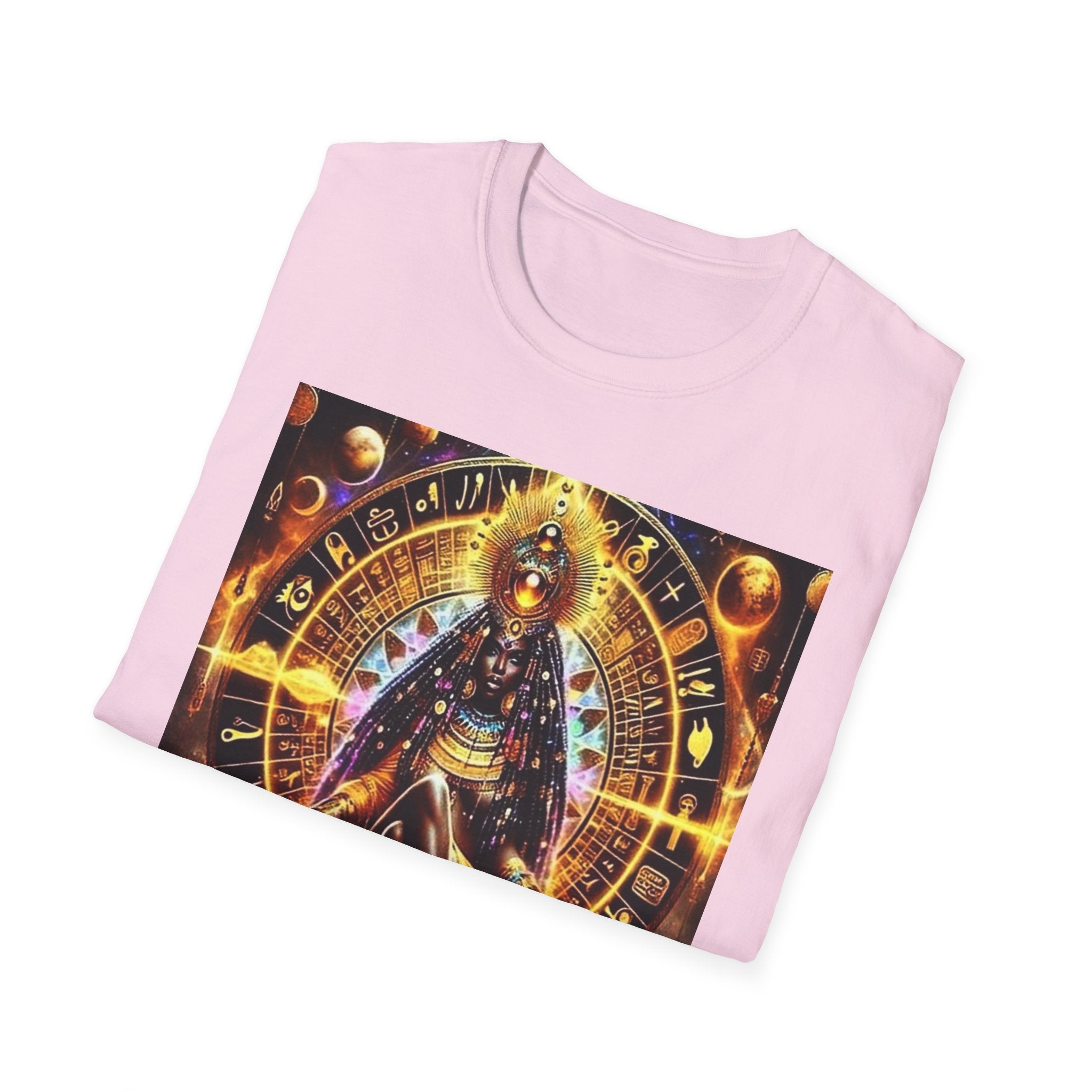 Cosmic Vibes Unisex T-Shirt, Spiritual Tee, Ankh Design Shirt, Festival Wear, Gift for Mystic Souls, Meditation Apparel
