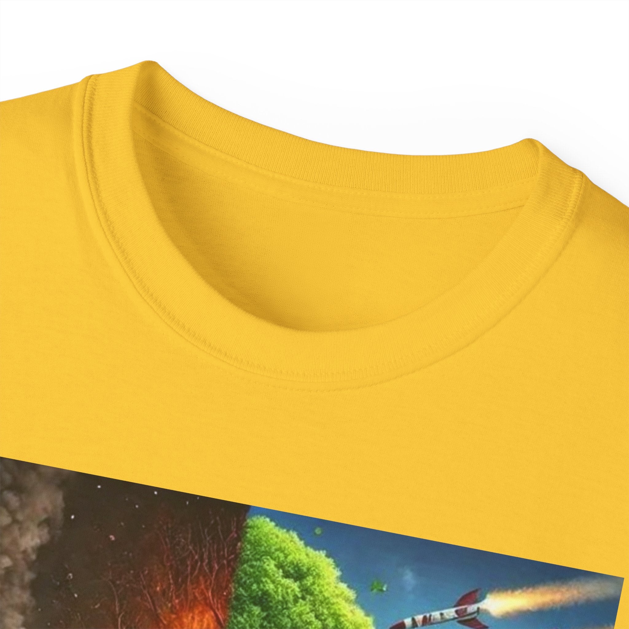 Eco-Conscious Graphic Tee - Nature vs. Pollution Art, Unisex T-Shirt for Environmental Awareness, Eco-Friendly Gift, Earth Day Apparel,