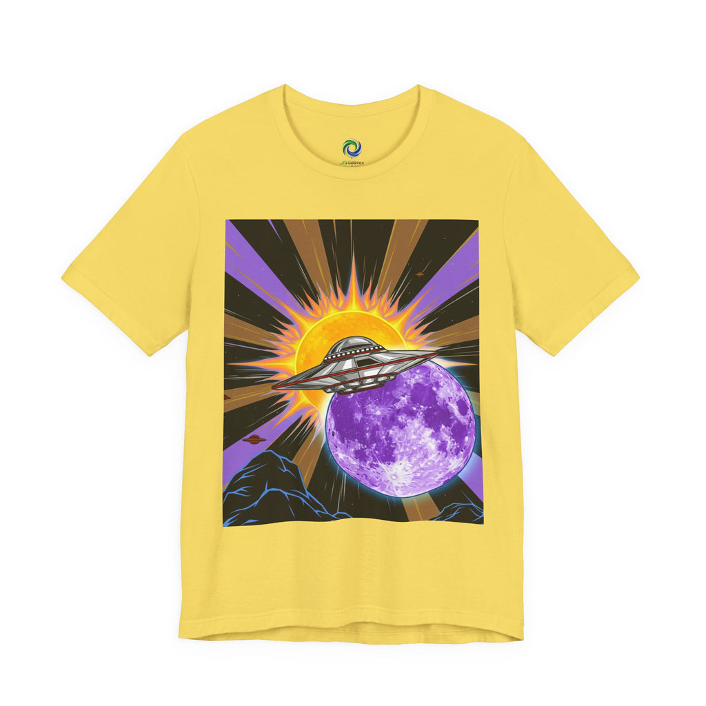 Cosmic UFO Tee for Space Lovers, Retro Graphic Tee, Unisex Planet Shirt, Alien Graphic Tee, Gift for Astronaut Fans