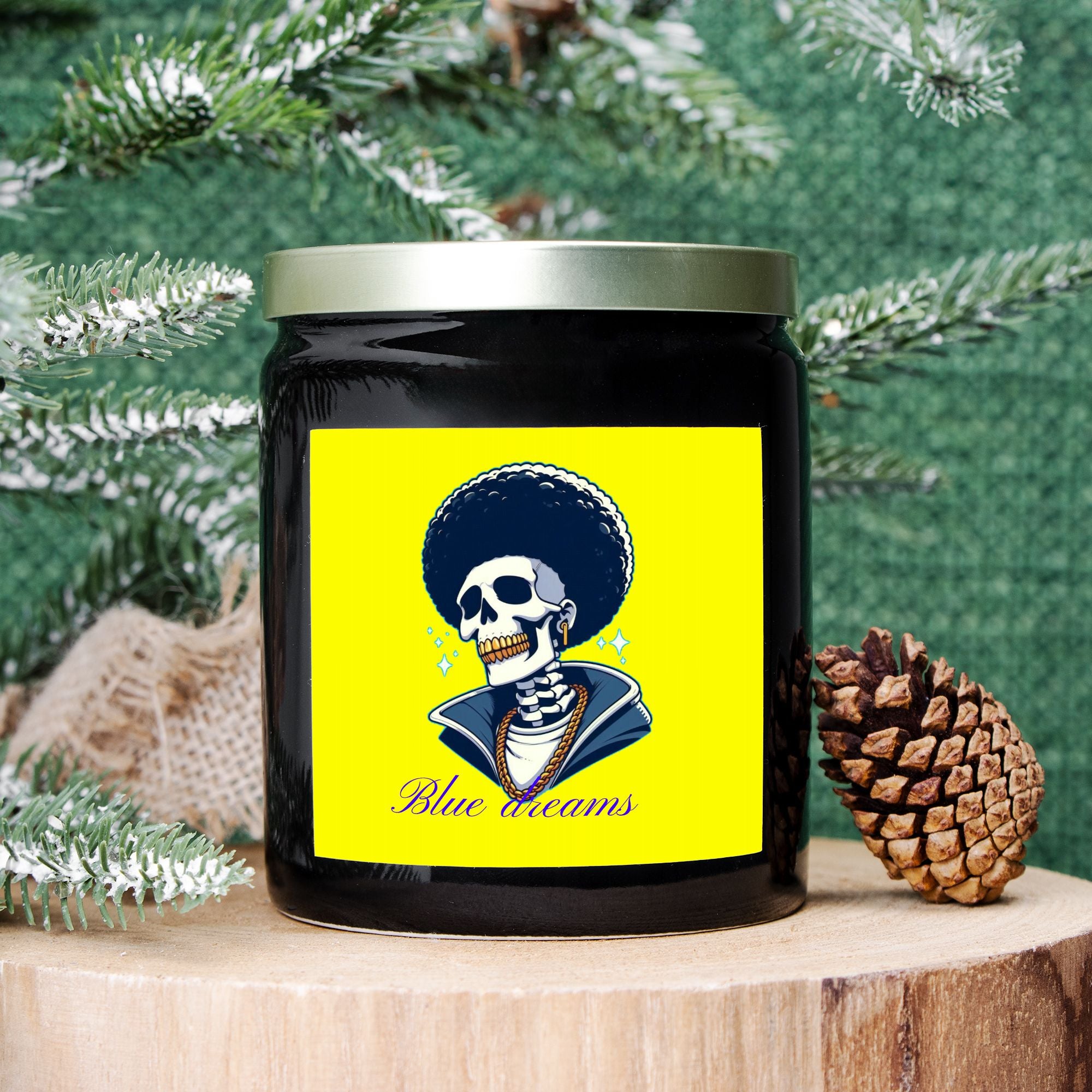 Candle Ceramic 8oz (Black)