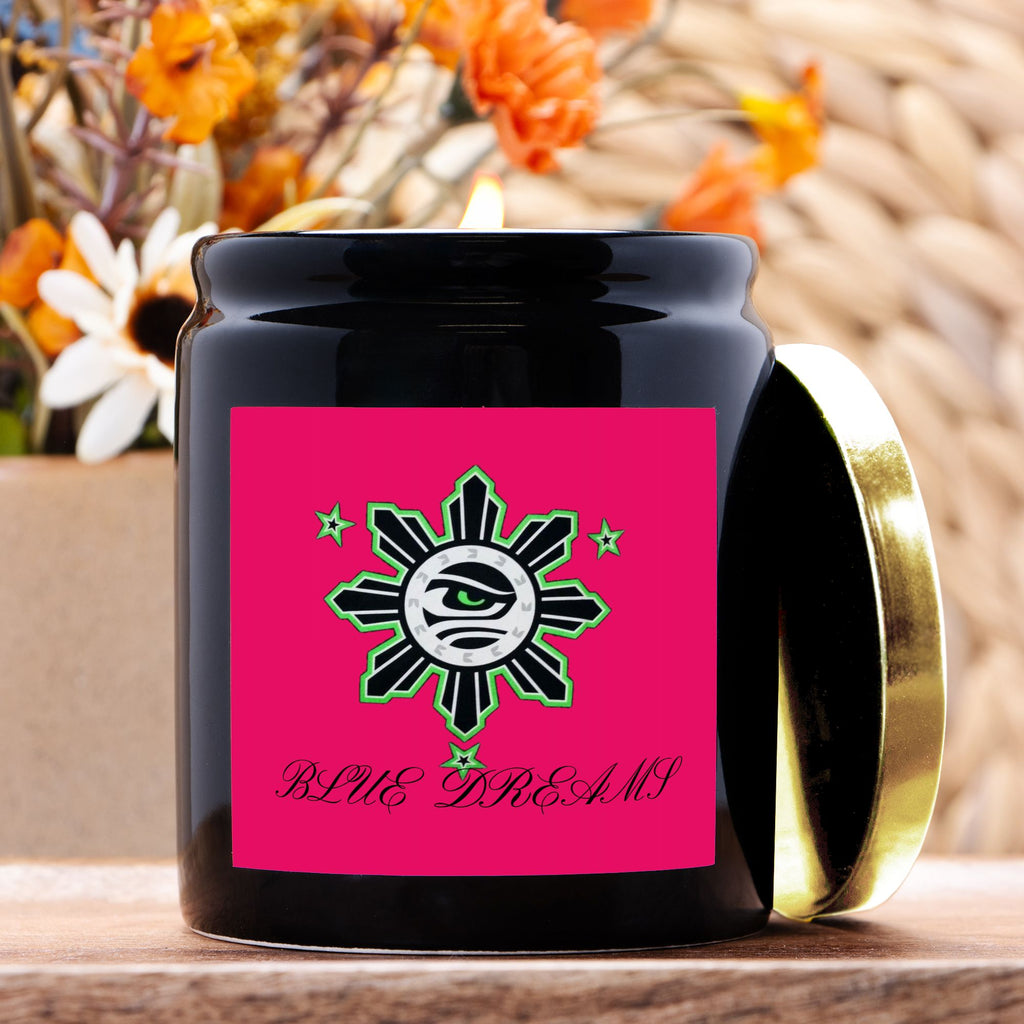 Candle Ceramic 8oz (Black)