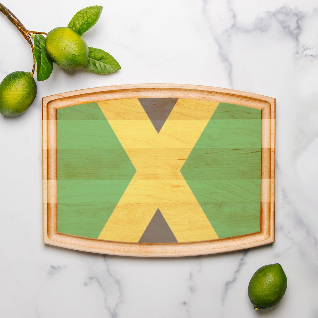 Arched Wood Cutting Board with Groove - 12" x 9"