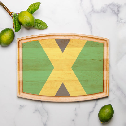 Arched Wood Cutting Board with Groove - 12" x 9"