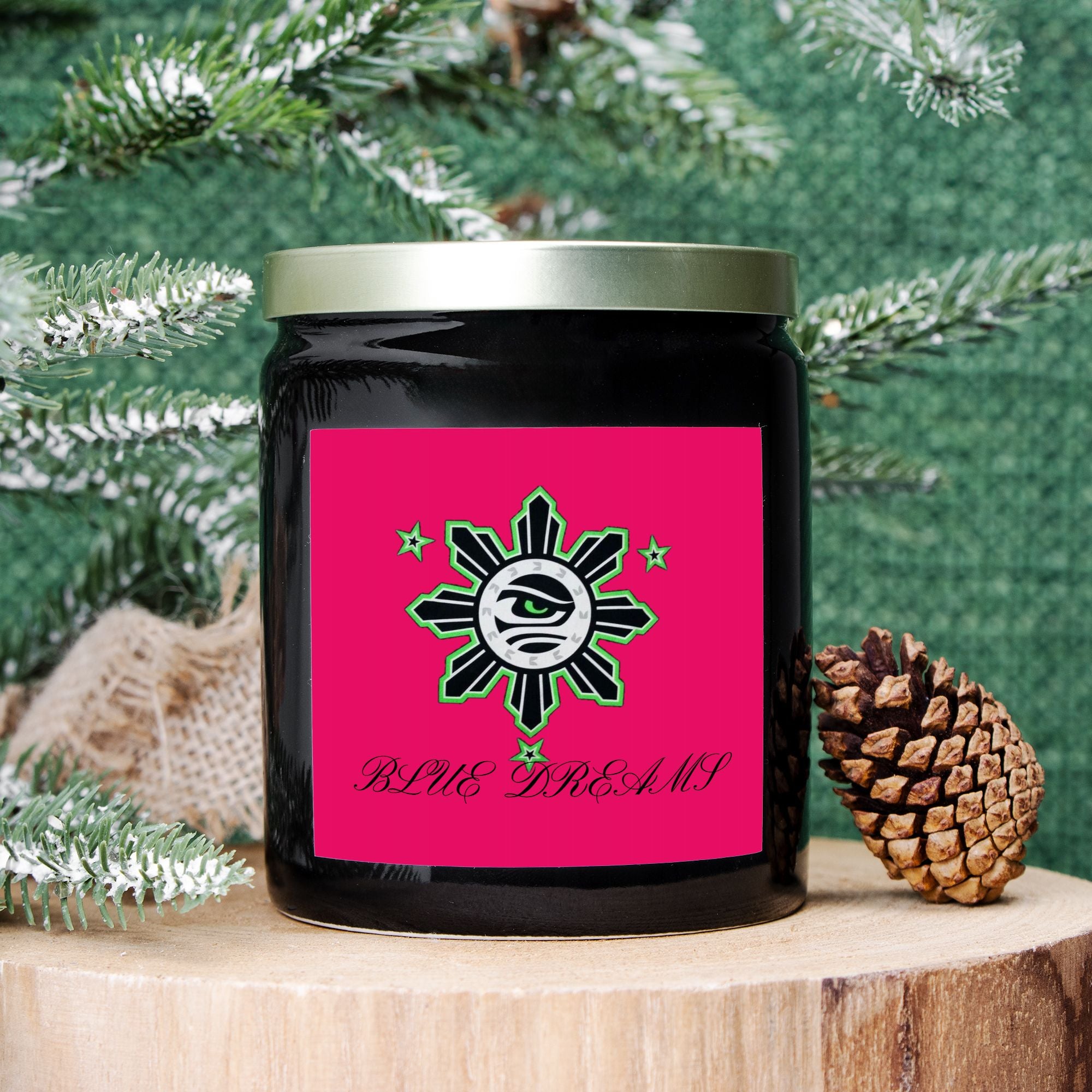 Candle Ceramic 8oz (Black)